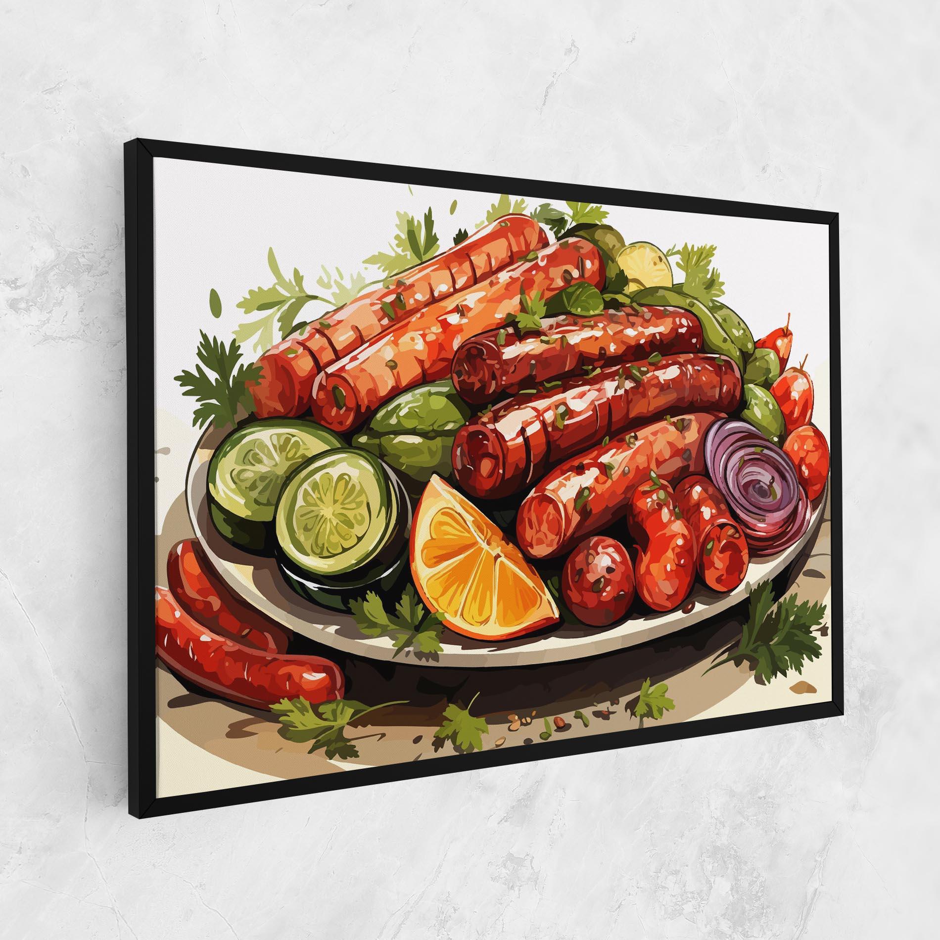 Tablou Canvas Tasty Sousages mockup 1
