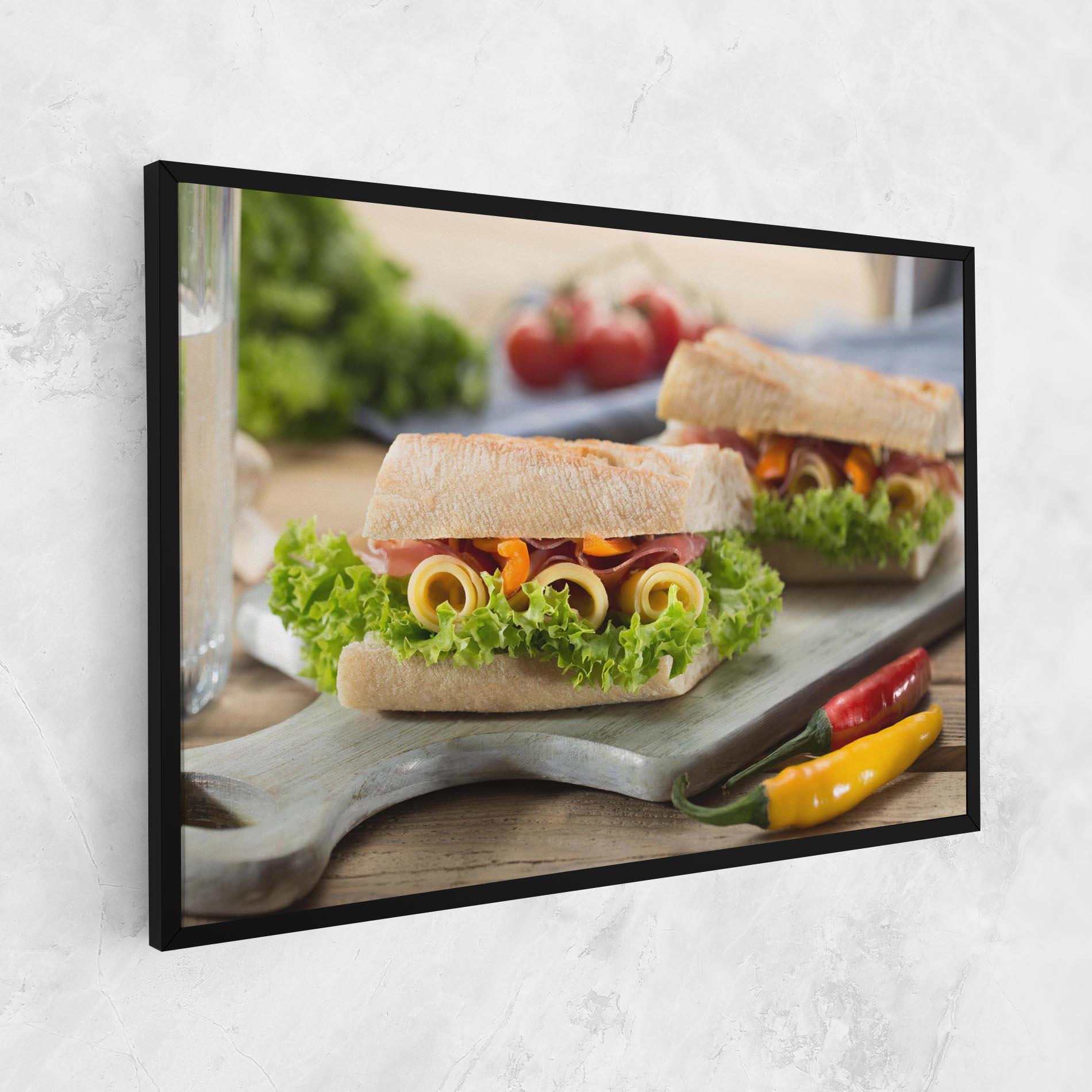 Tablou Canvas Yum Sandwich mockup 1
