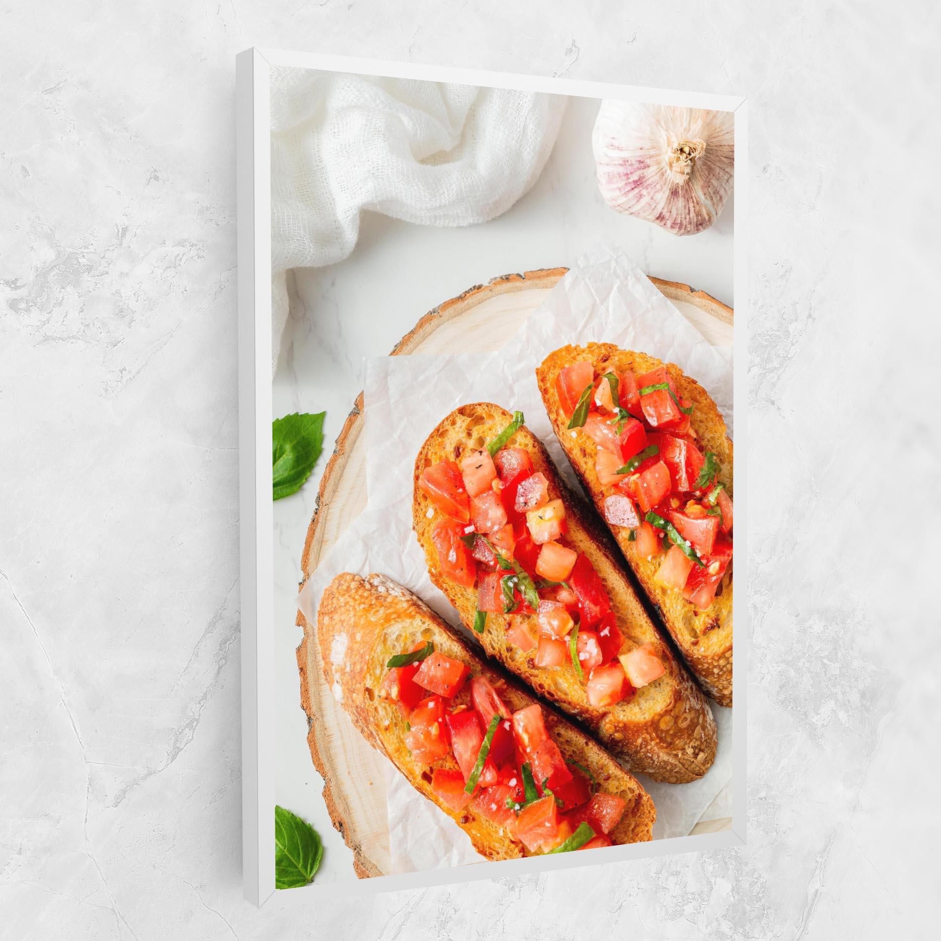 Tablou Canvas Tomatoes On Bread mockup 1