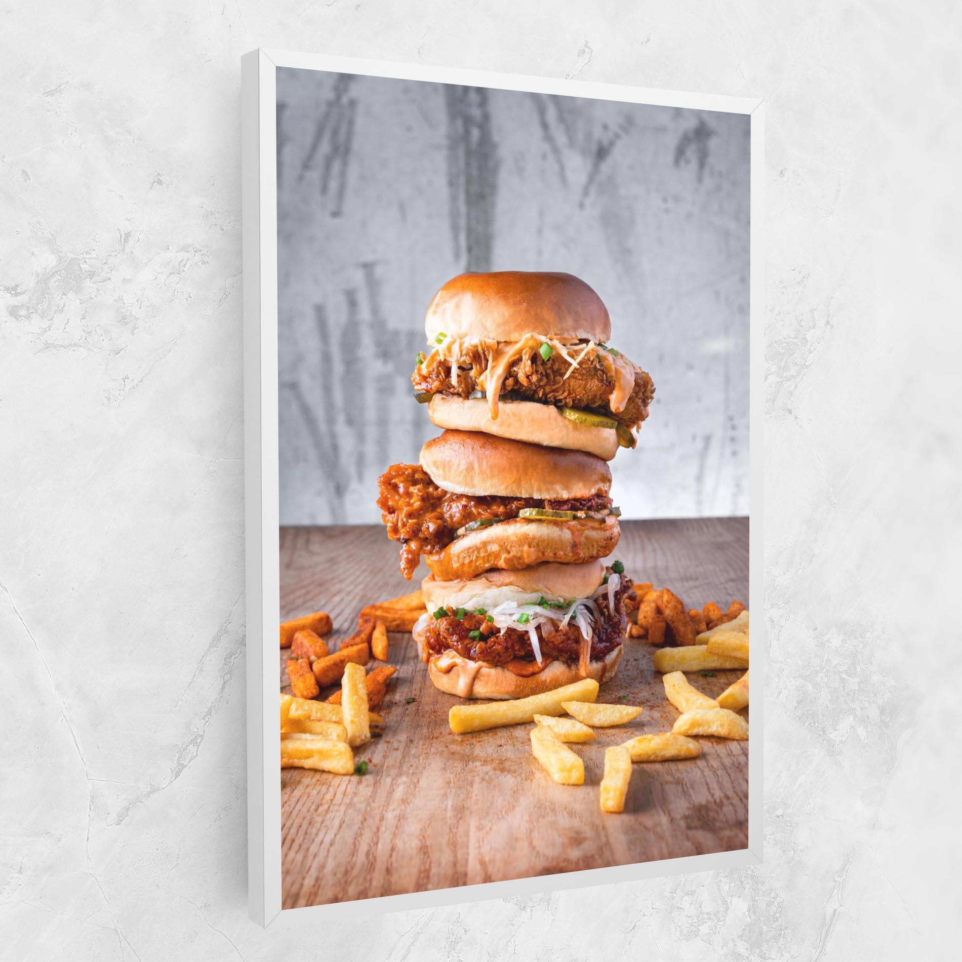 Tablou Canvas Triple Hamburger mockup 1