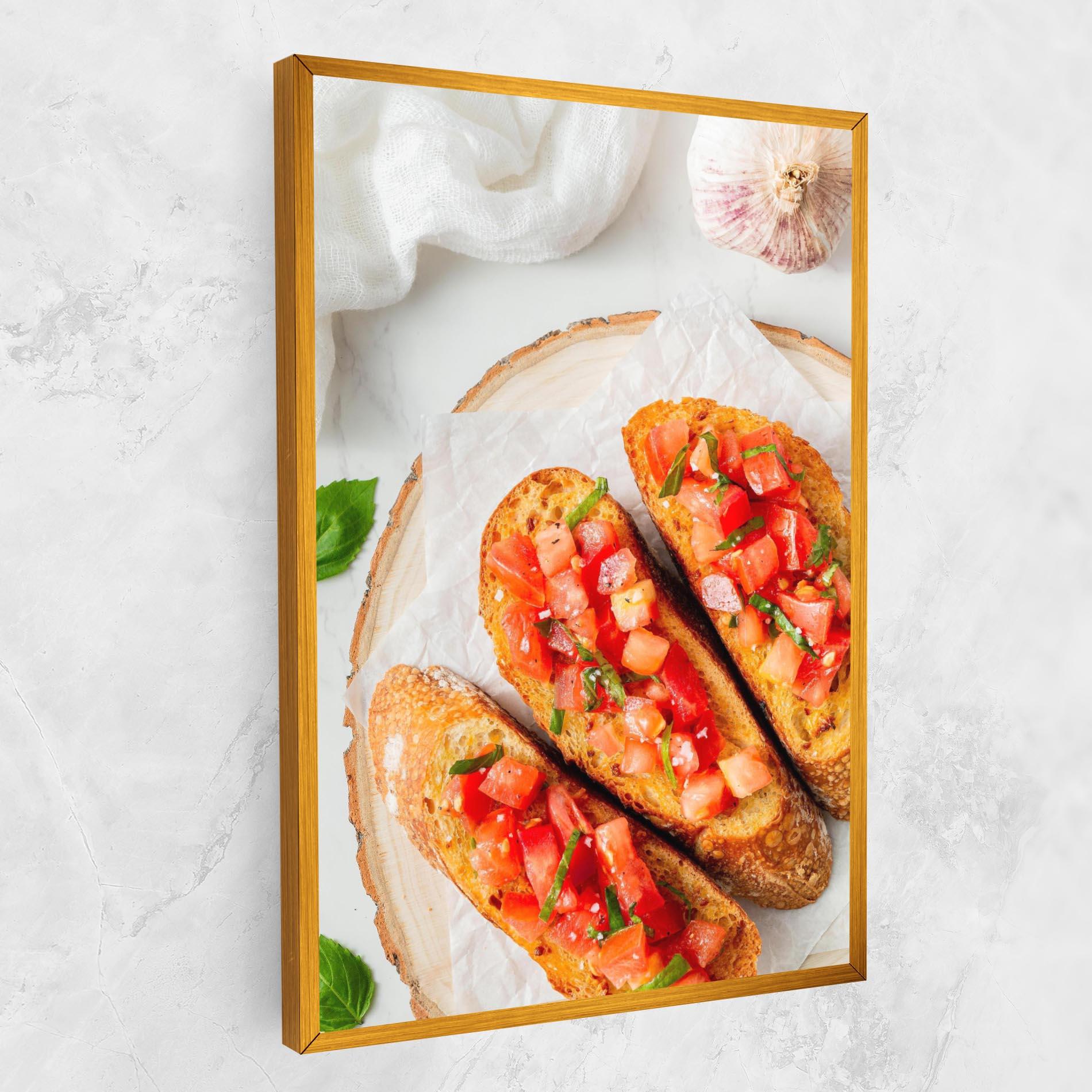 Tablou Canvas Tomatoes On Bread mockup 1