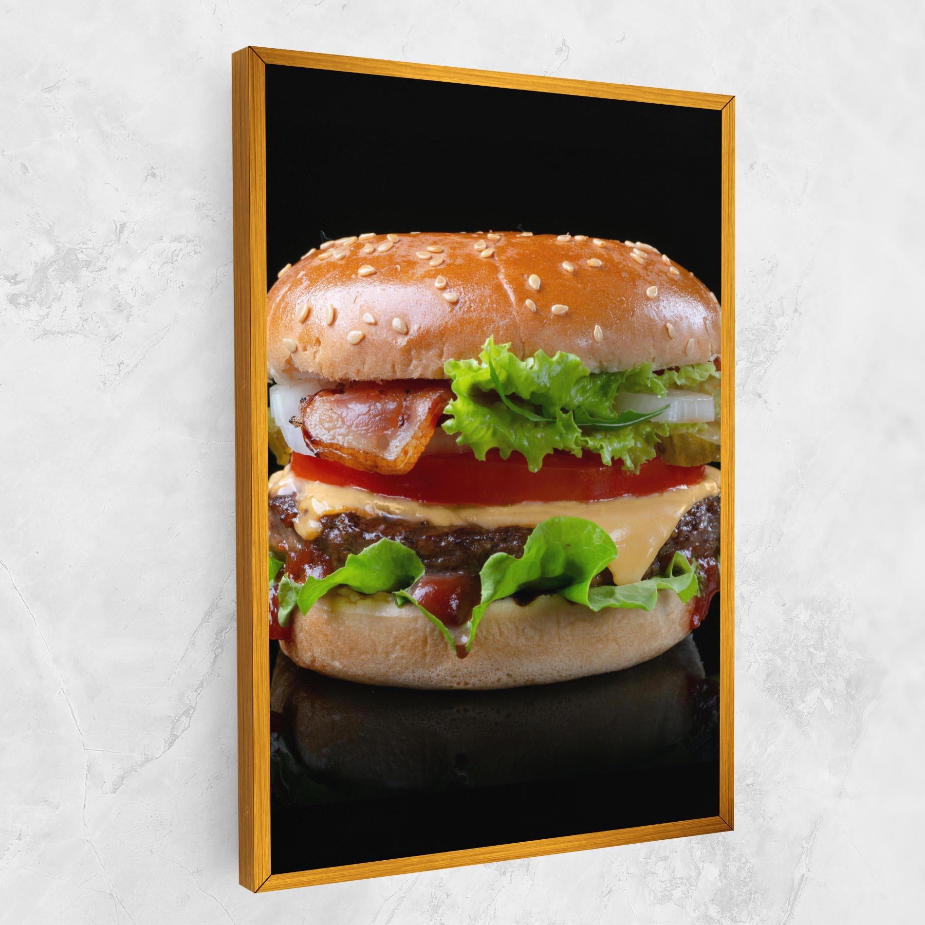 Tablou Canvas Yumm Hamburger mockup 1