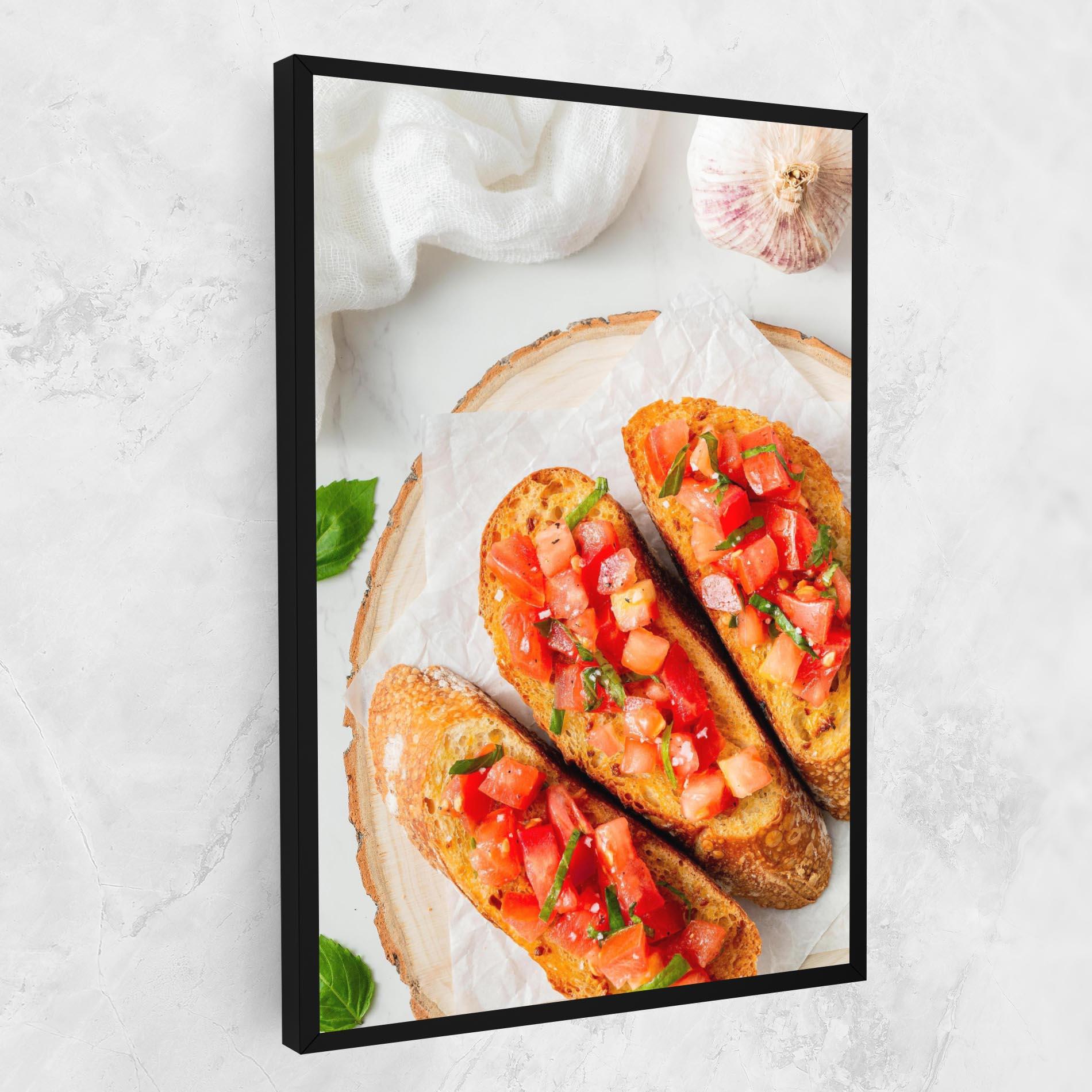 Tablou Canvas Tomatoes On Bread mockup 1