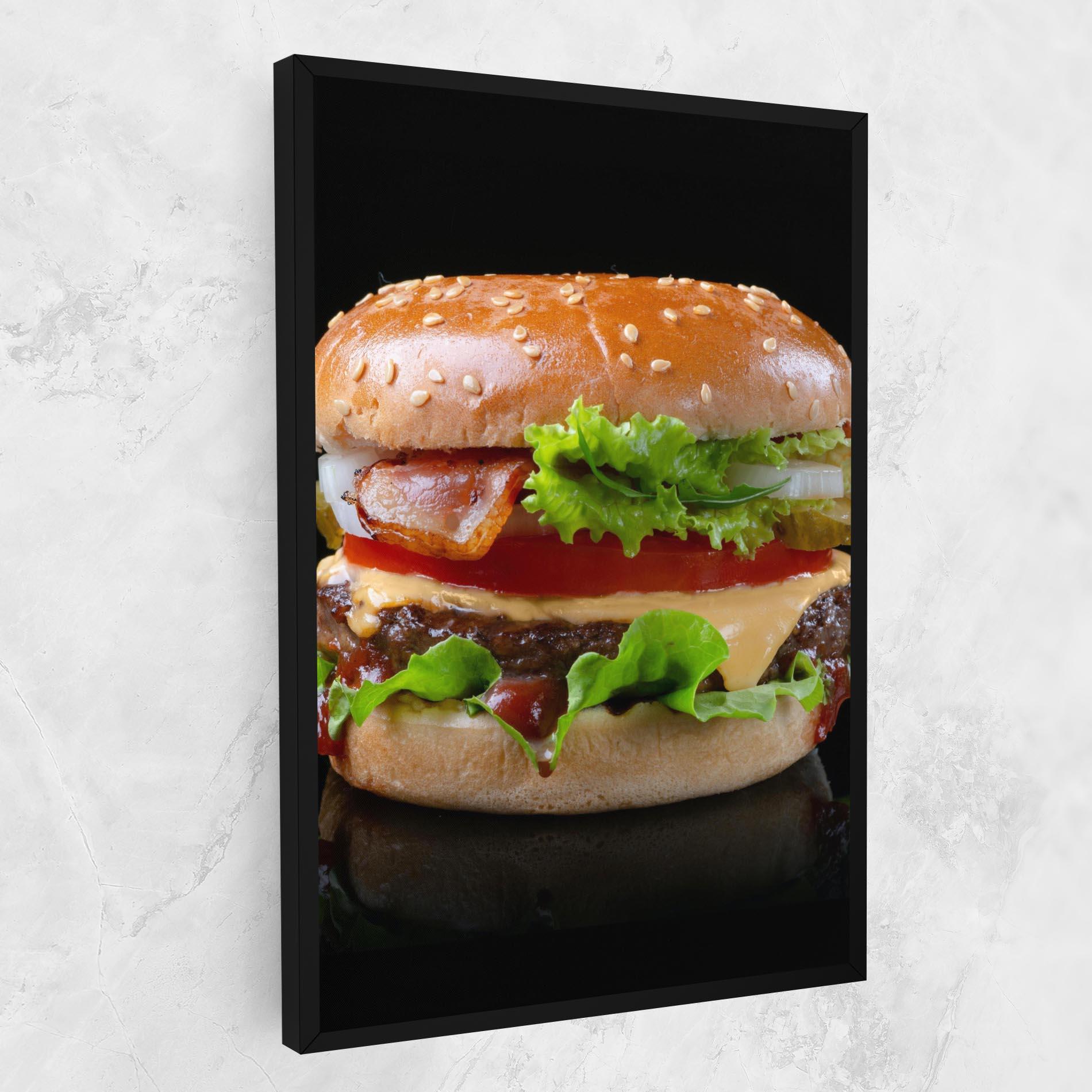 Tablou Canvas Yumm Hamburger mockup 1
