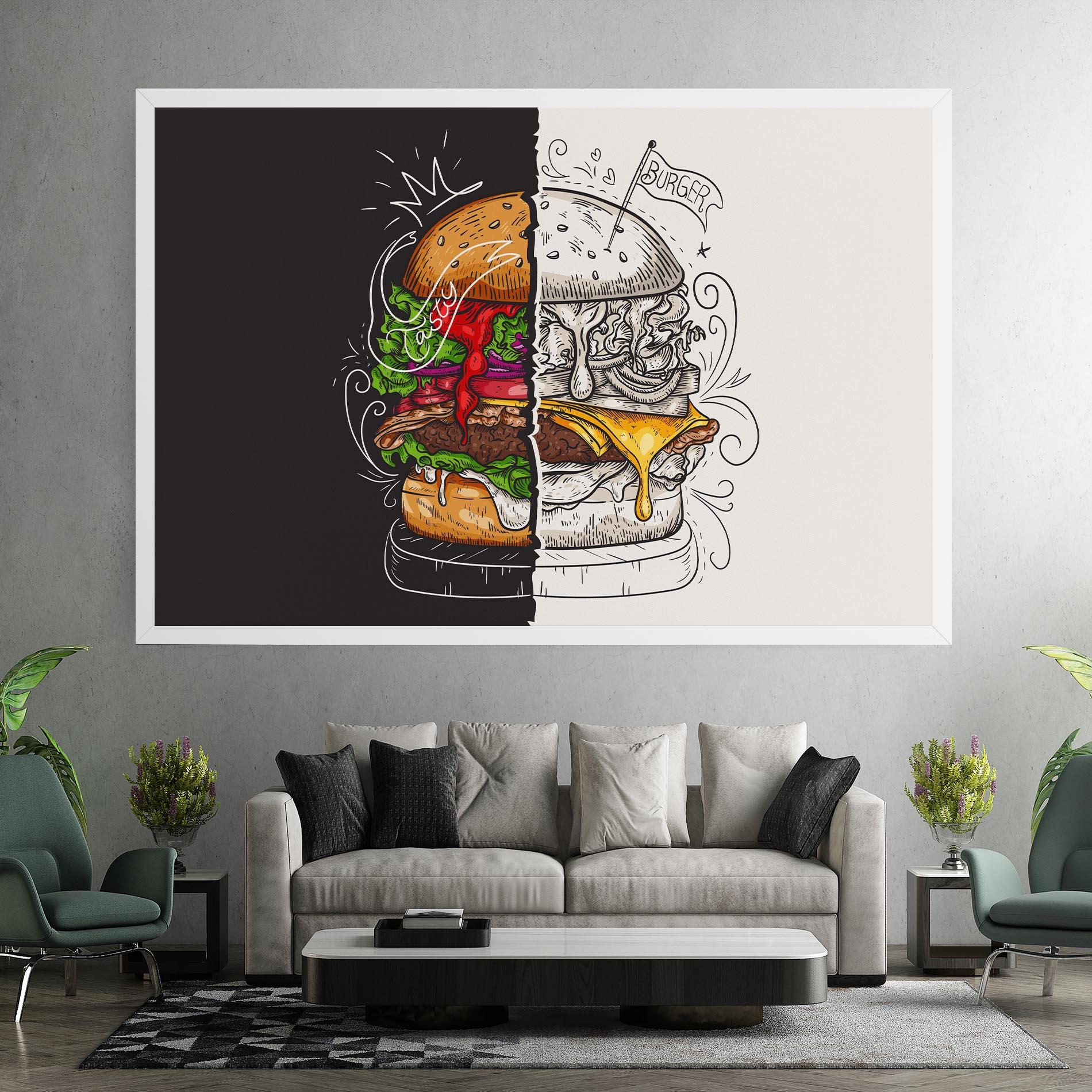 Tablou Canvas Burger Art mockup 7