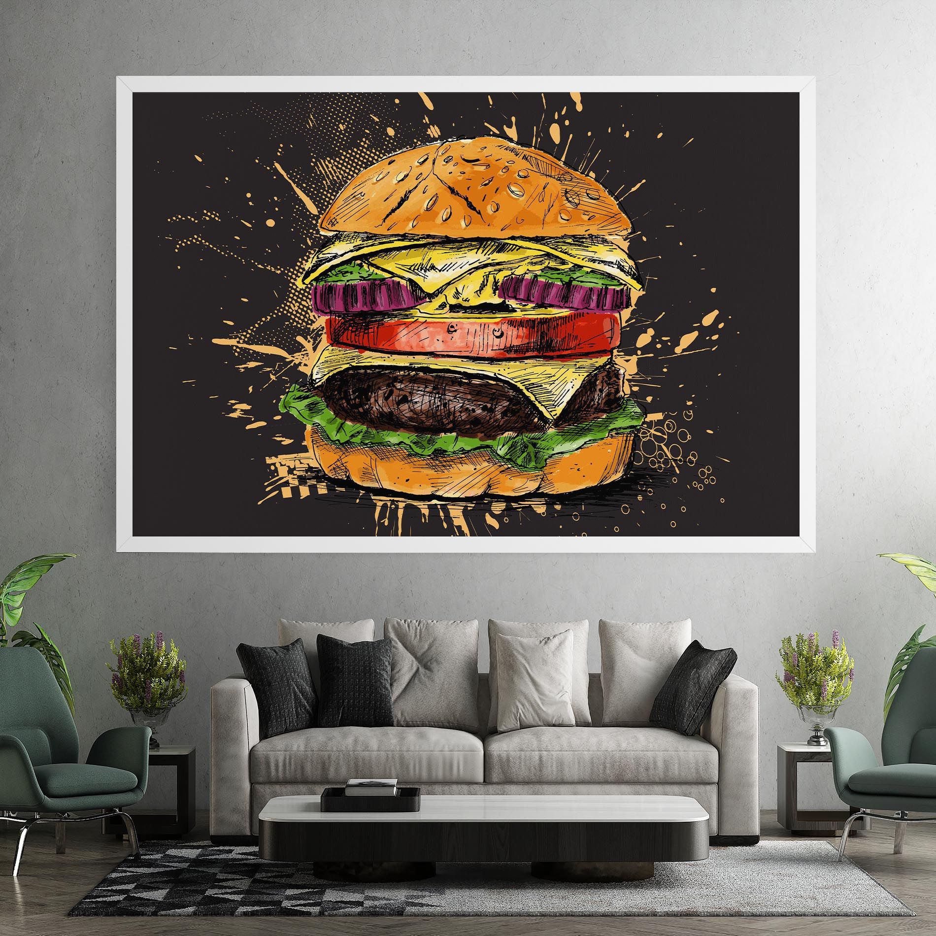 Burger Drawing mockup 7