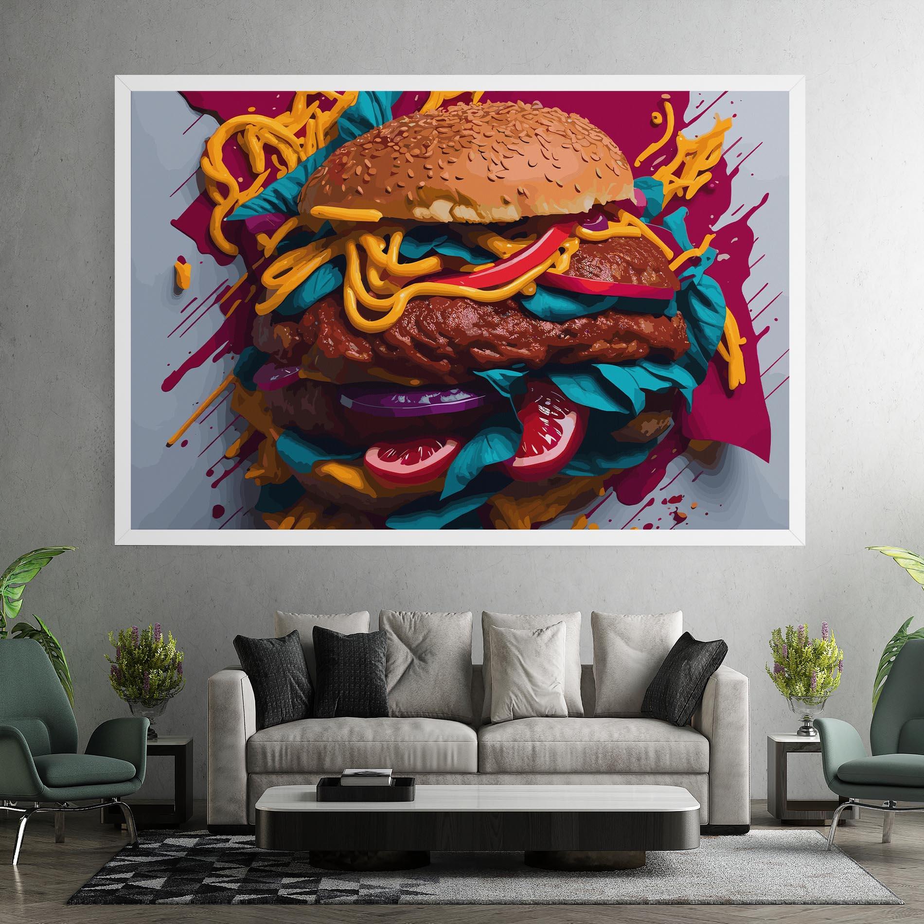 Tablou Canvas Crazy Burger mockup 7