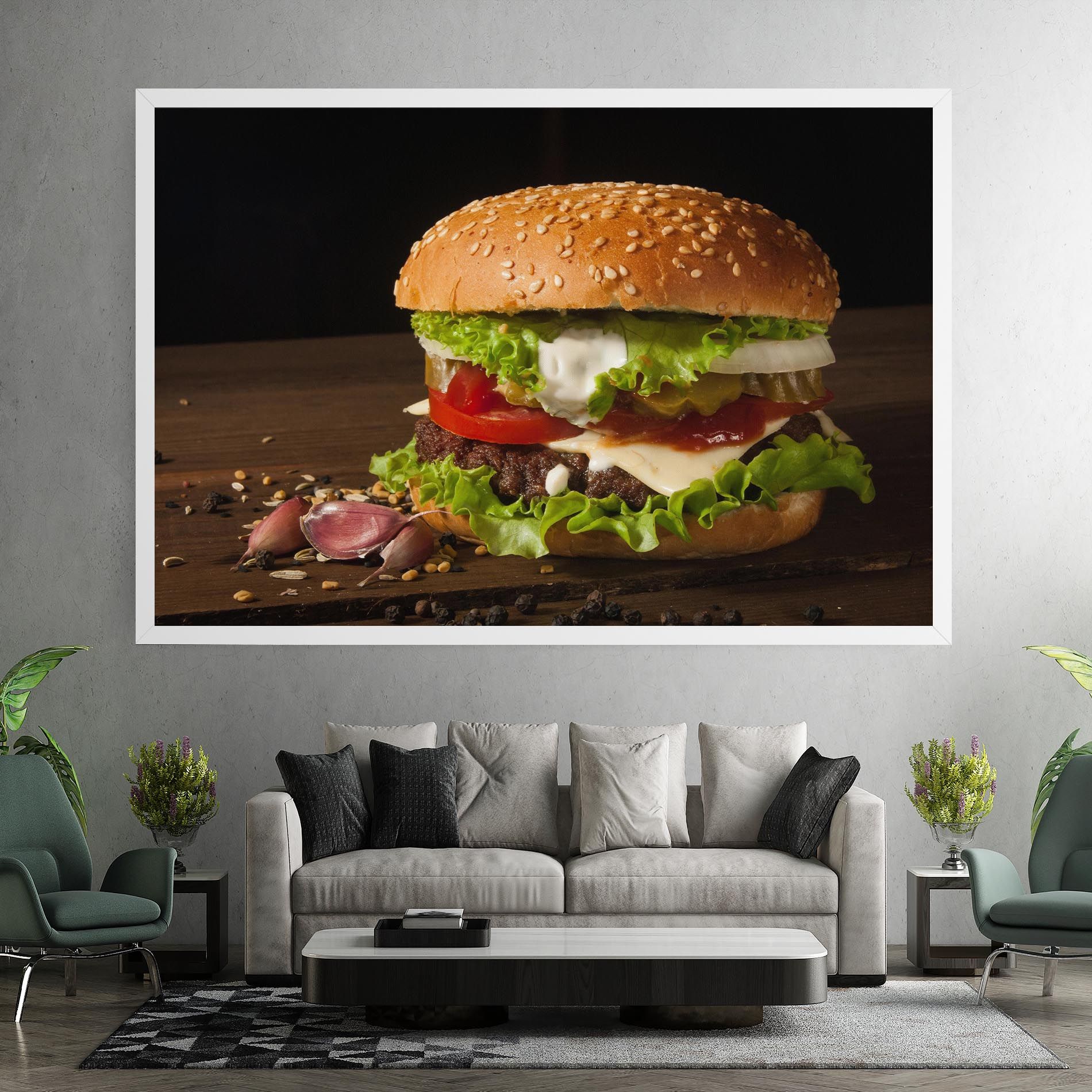 Delicious Hamburger mockup 7