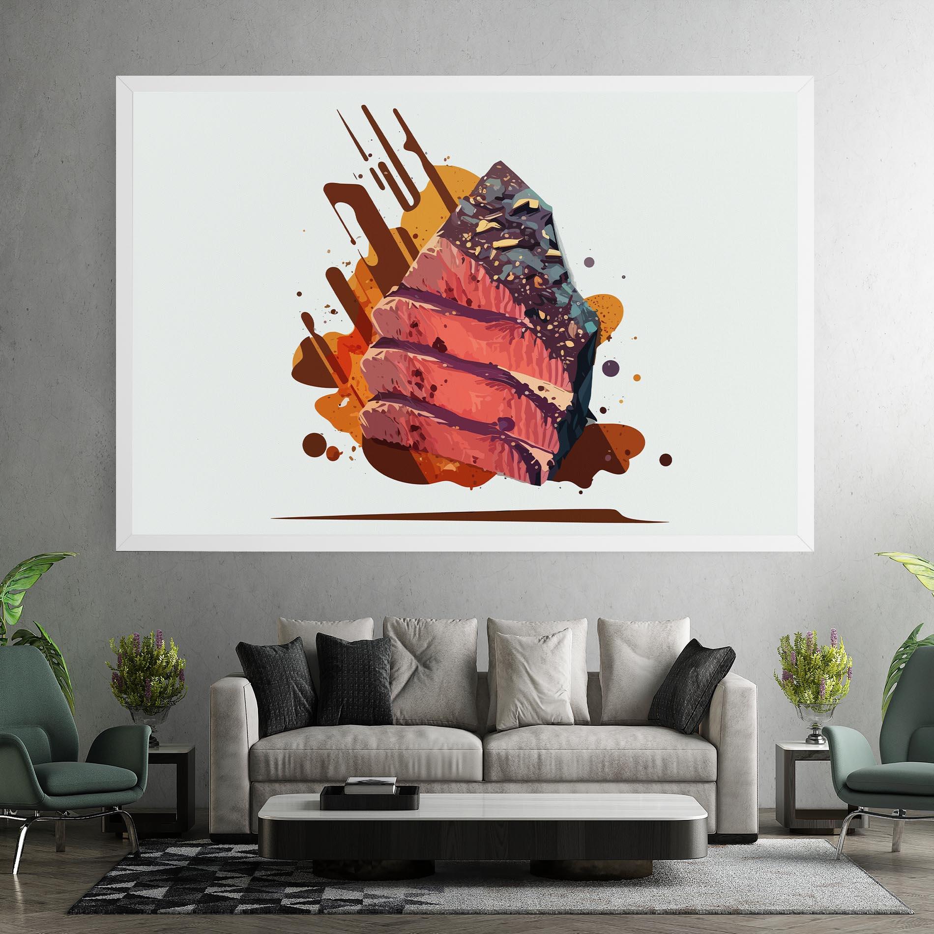 Tablou Canvas Meat Floating mockup 7