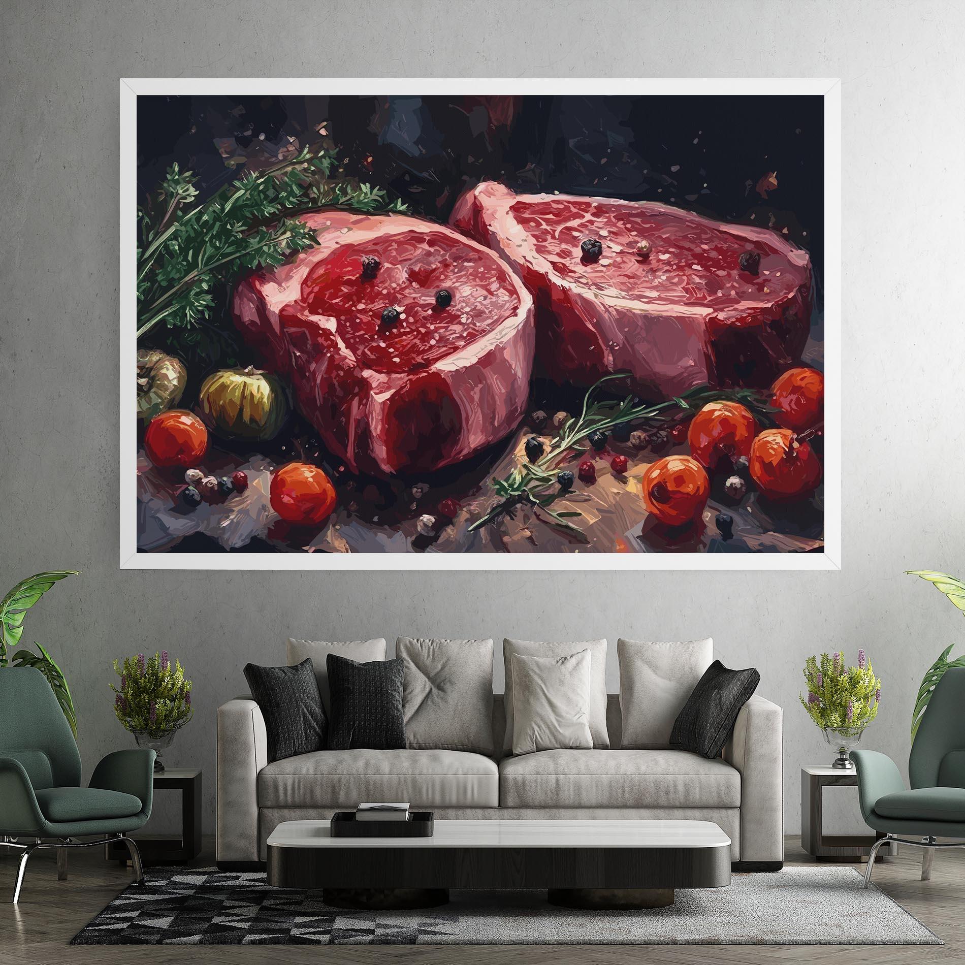 Tablou Canvas Meat With Tomatoes mockup 7