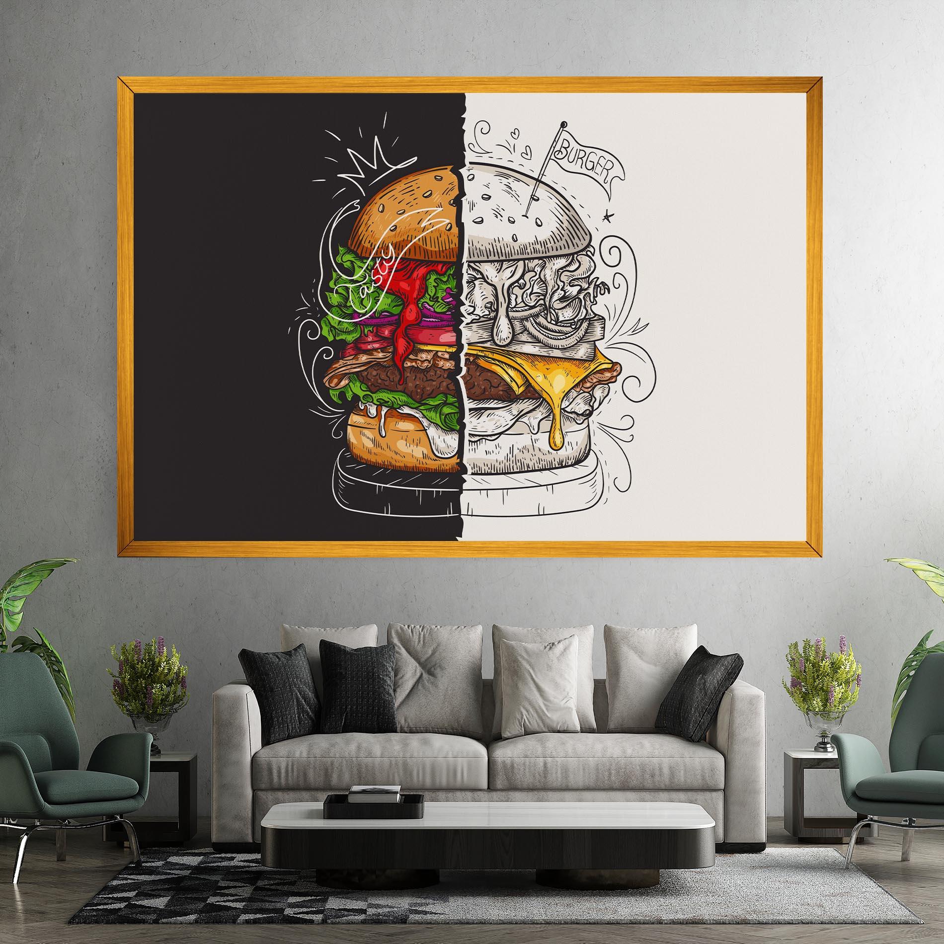 Tablou Canvas Burger Art mockup 7