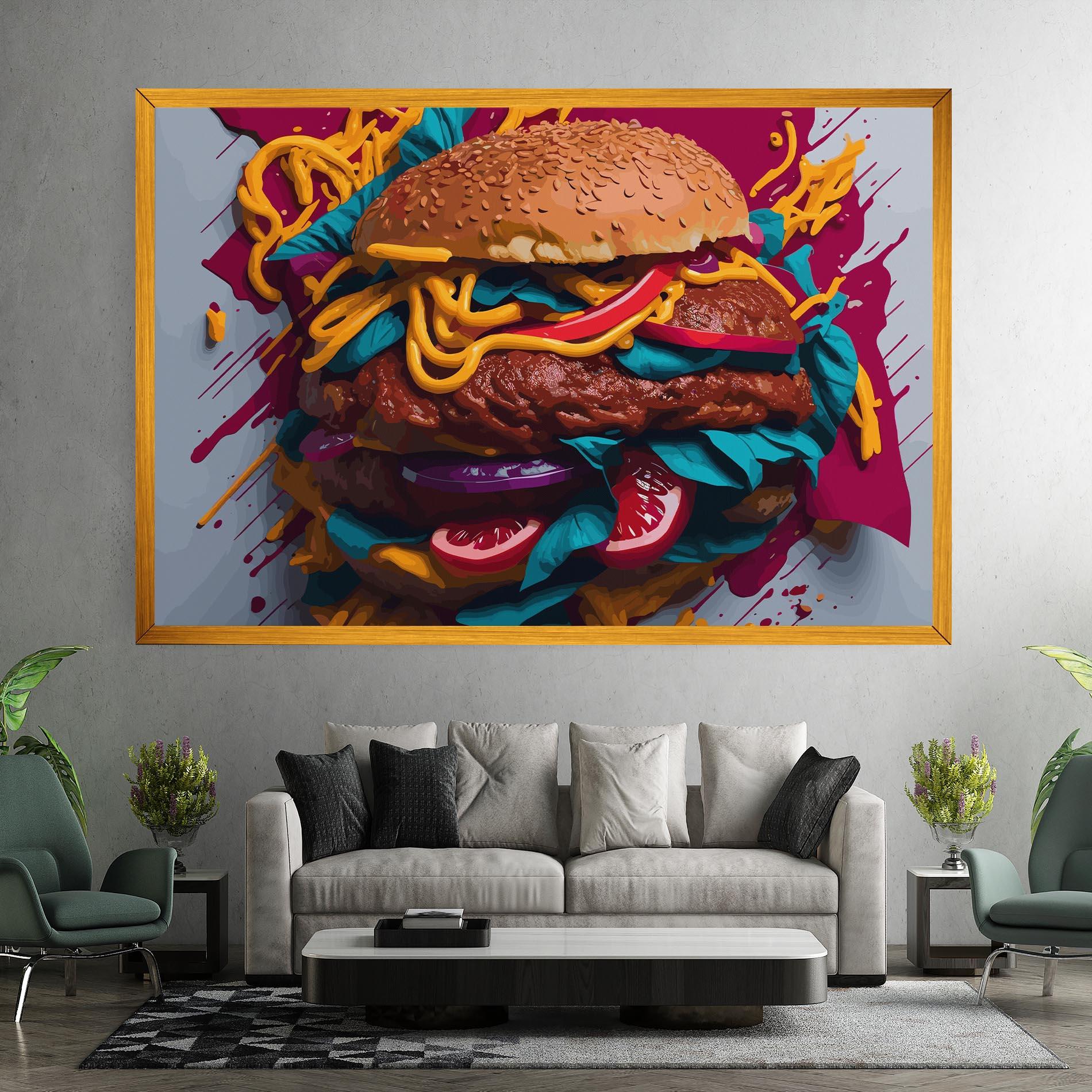 Tablou Canvas Crazy Burger mockup 7