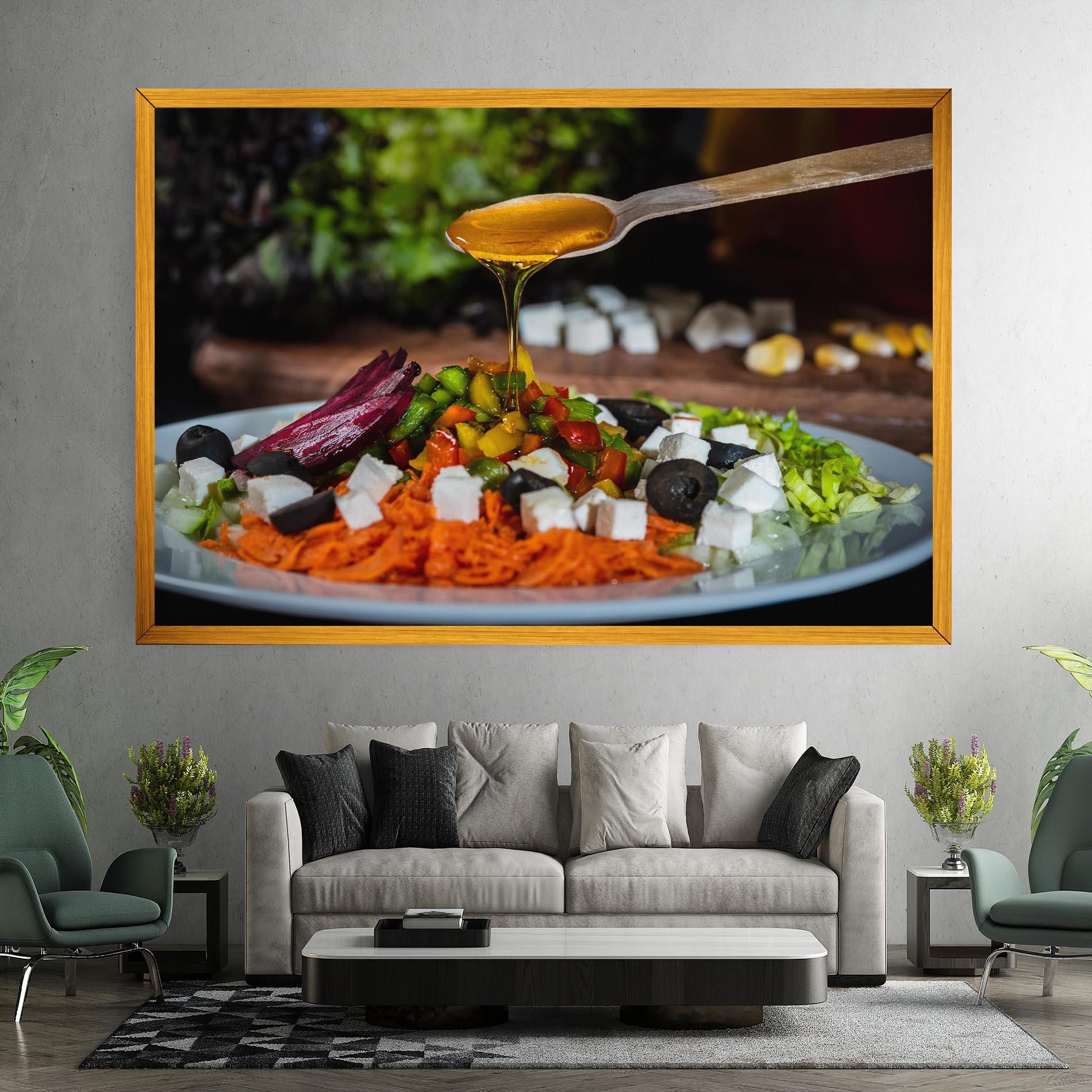 Tablou Canvas Honey Over Food mockup 7