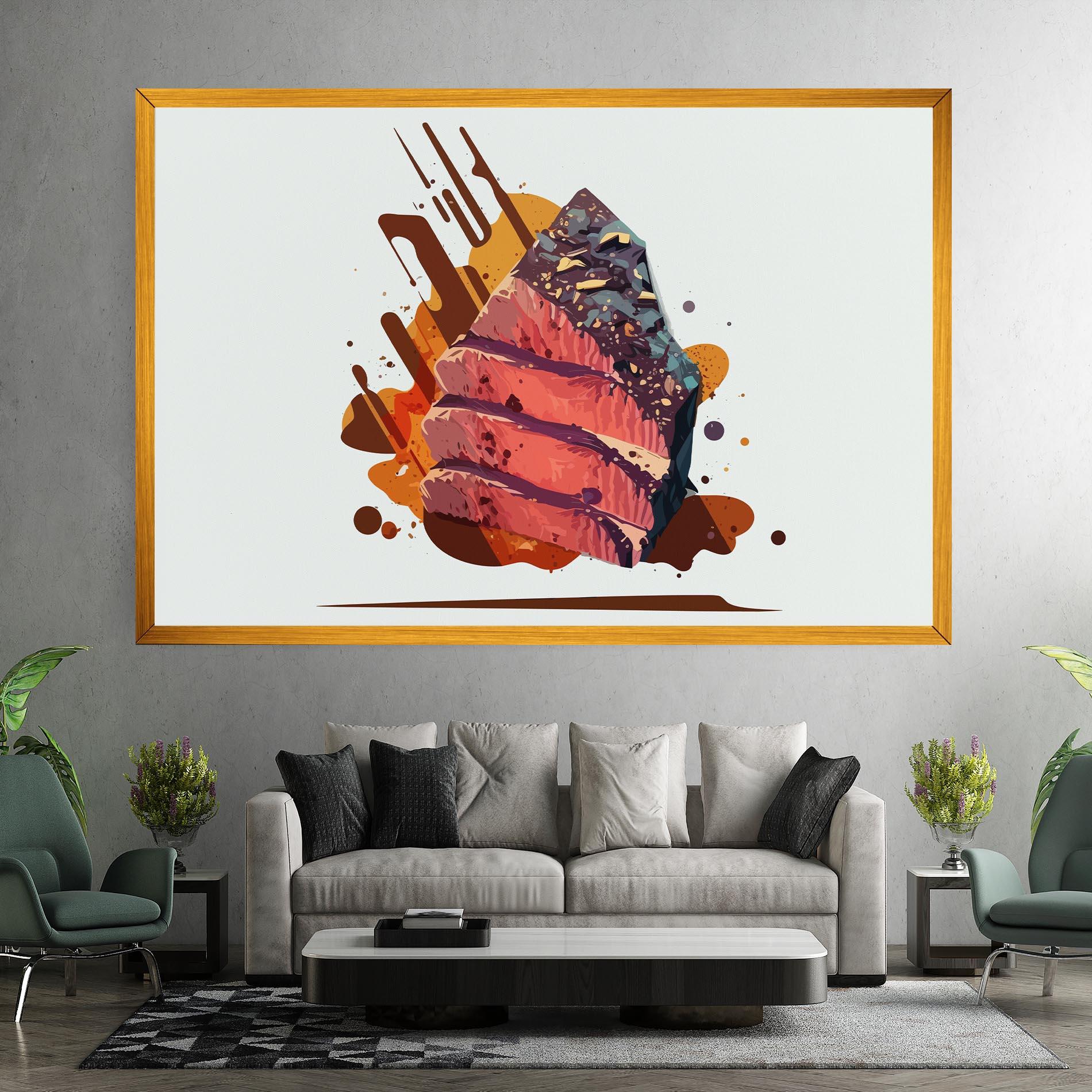 Tablou Canvas Meat Floating mockup 7