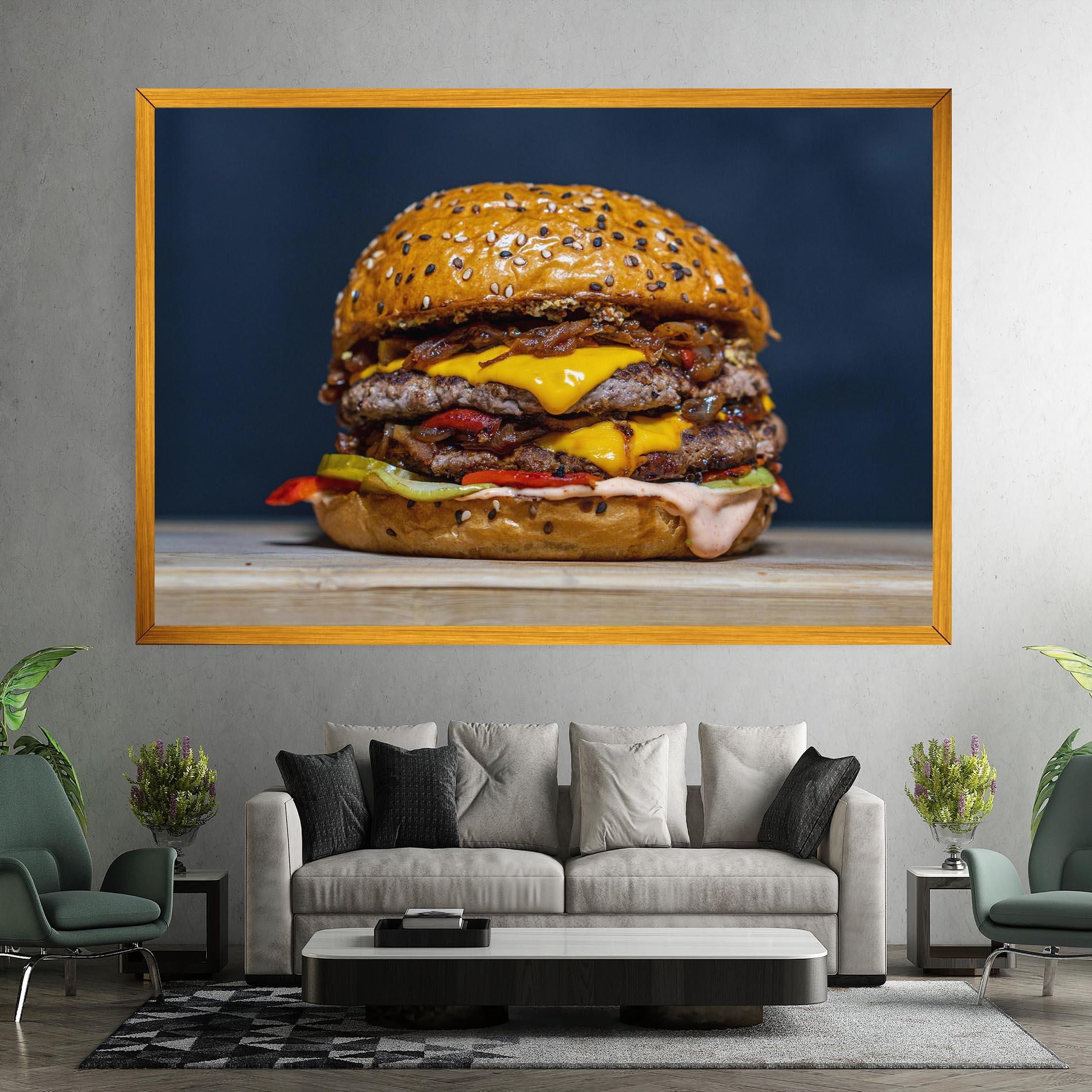 Tablou Canvas Tasty Hamburger mockup 7