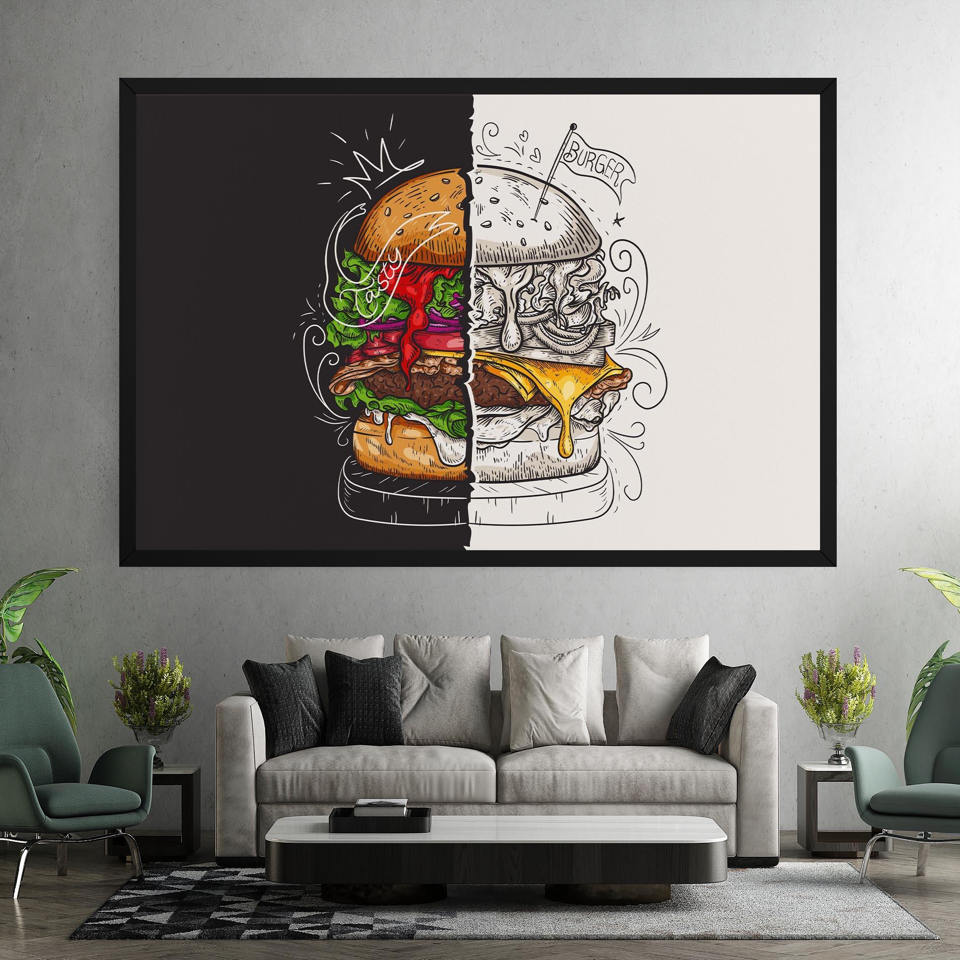 Tablou Canvas Burger Art mockup 7
