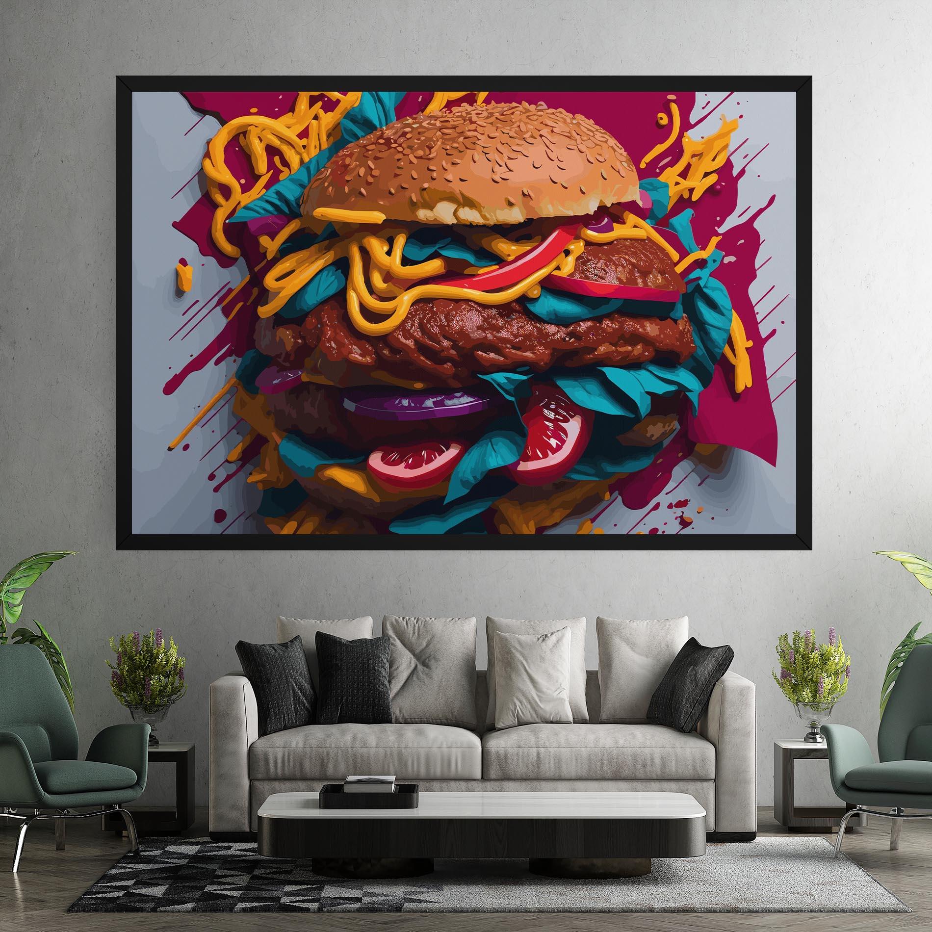Tablou Canvas Crazy Burger mockup 7