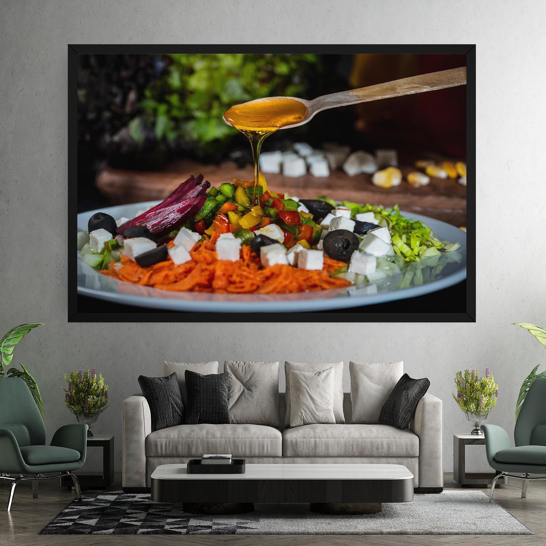 Tablou Canvas Honey Over Food mockup 7