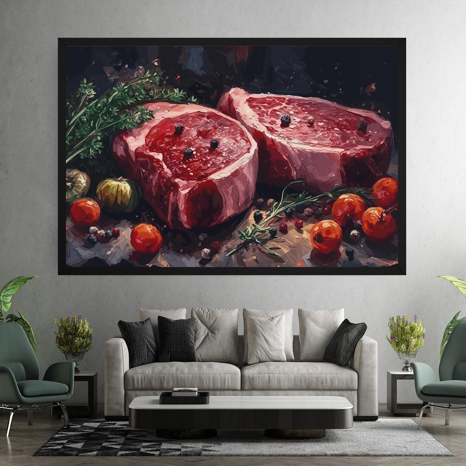 Tablou Canvas Meat With Tomatoes mockup 7