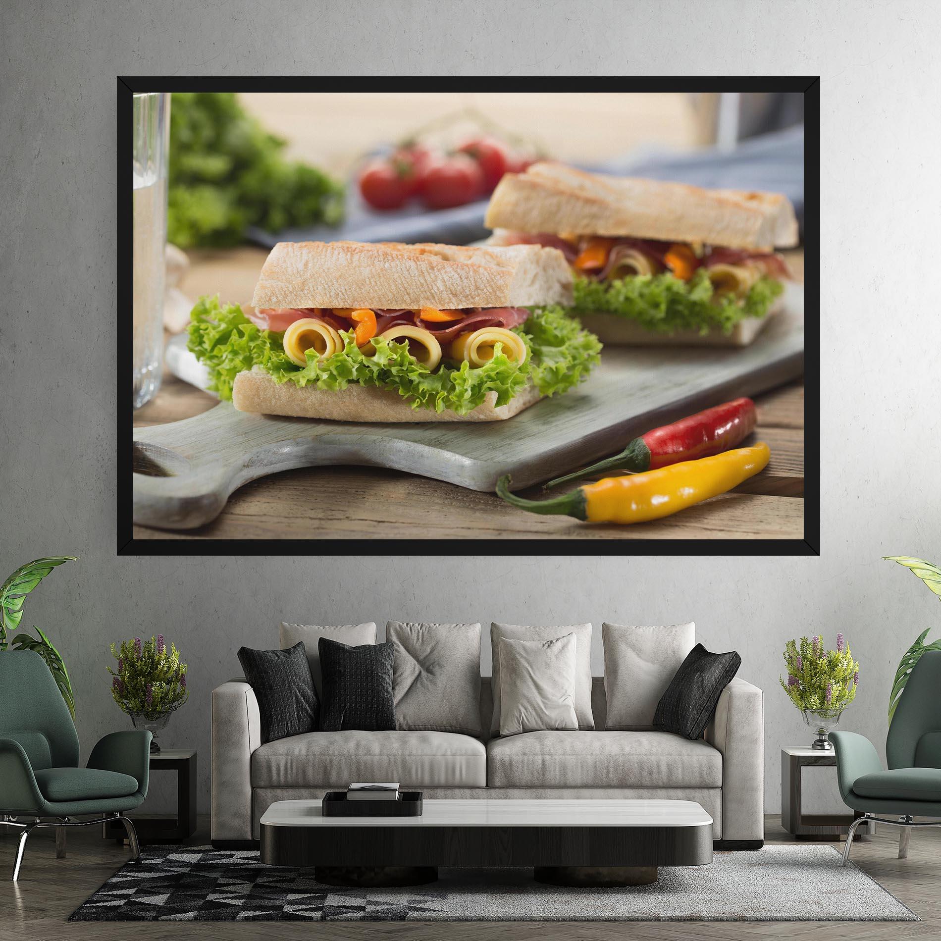 Tablou Canvas Yum Sandwich mockup 7