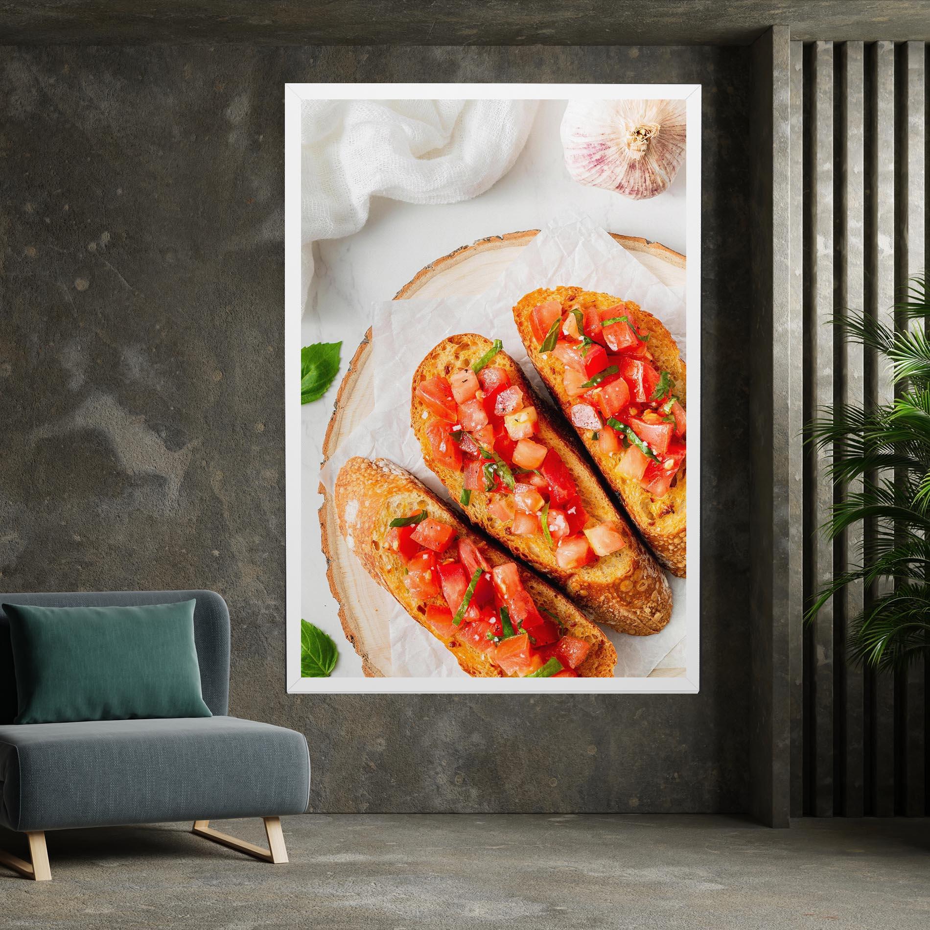 Tablou Canvas Tomatoes On Bread mockup 7