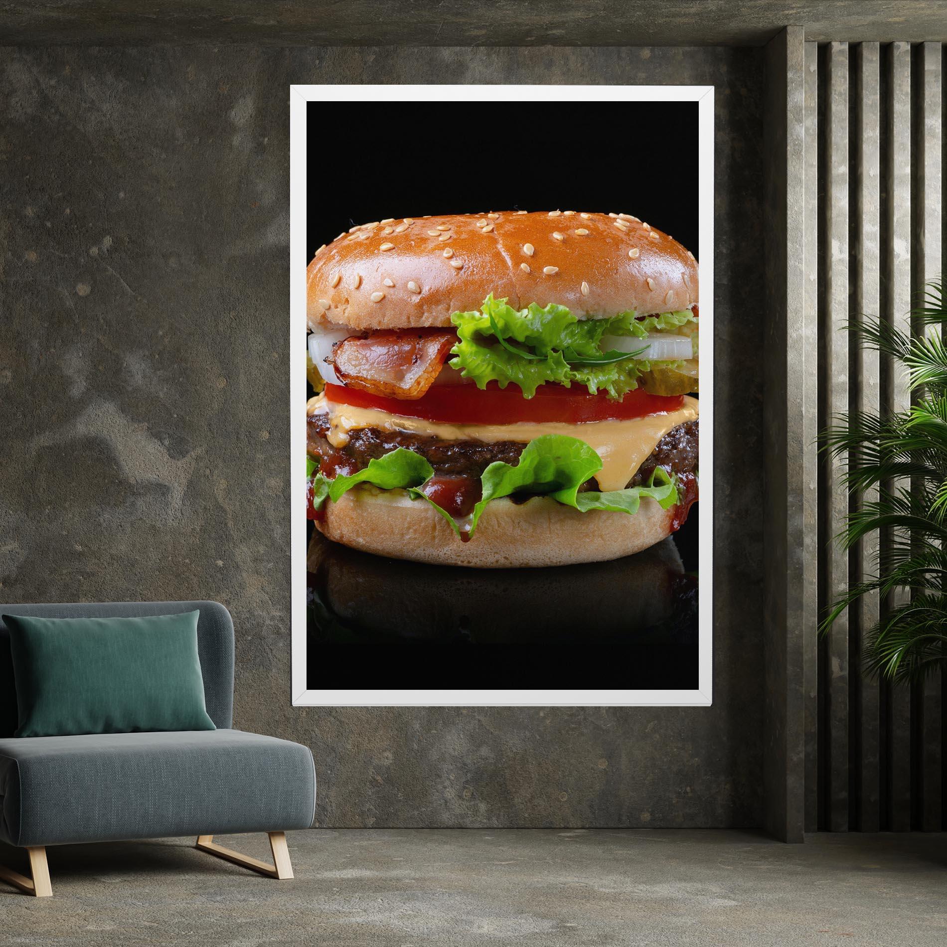 Tablou Canvas Yumm Hamburger mockup 7