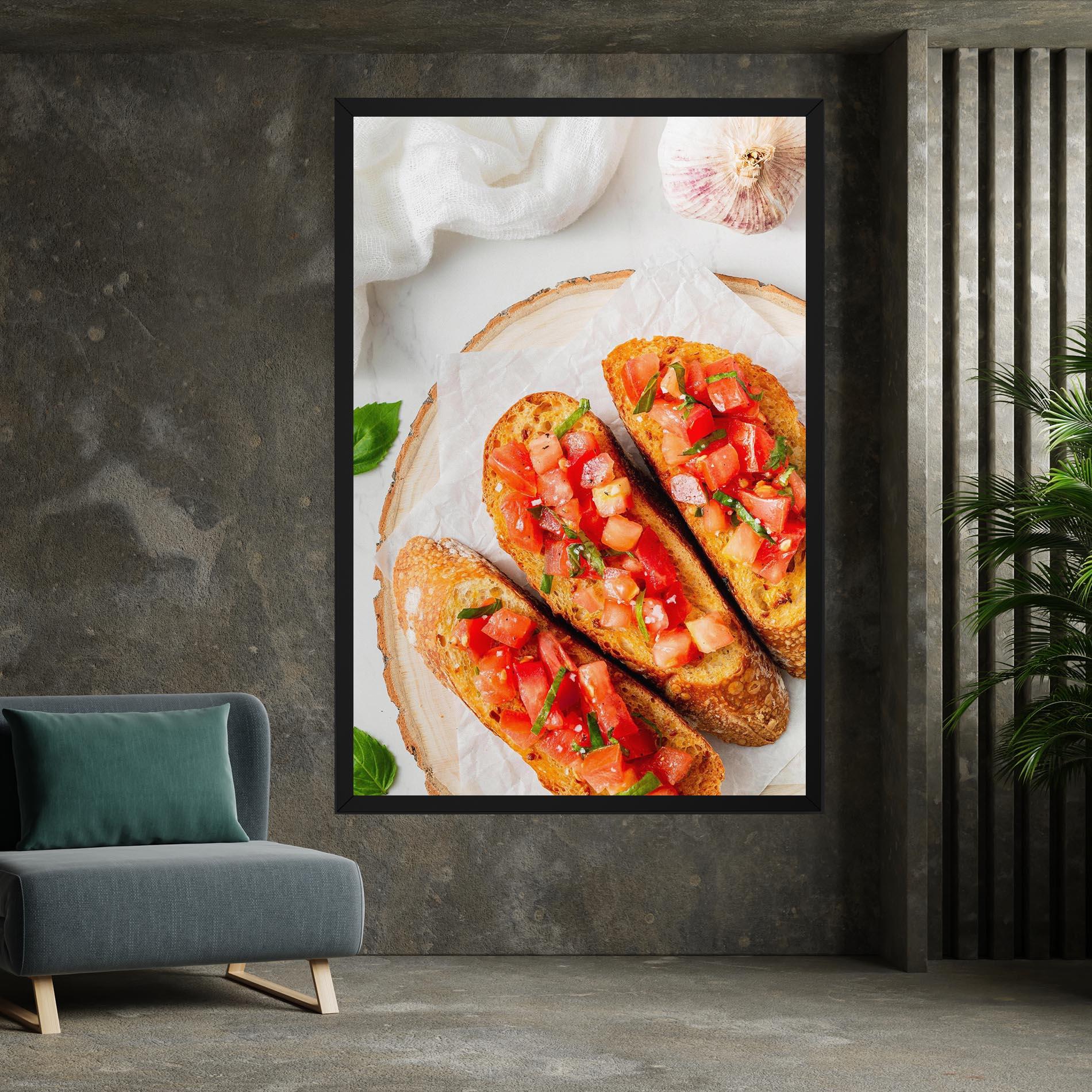 Tablou Canvas Tomatoes On Bread mockup 7