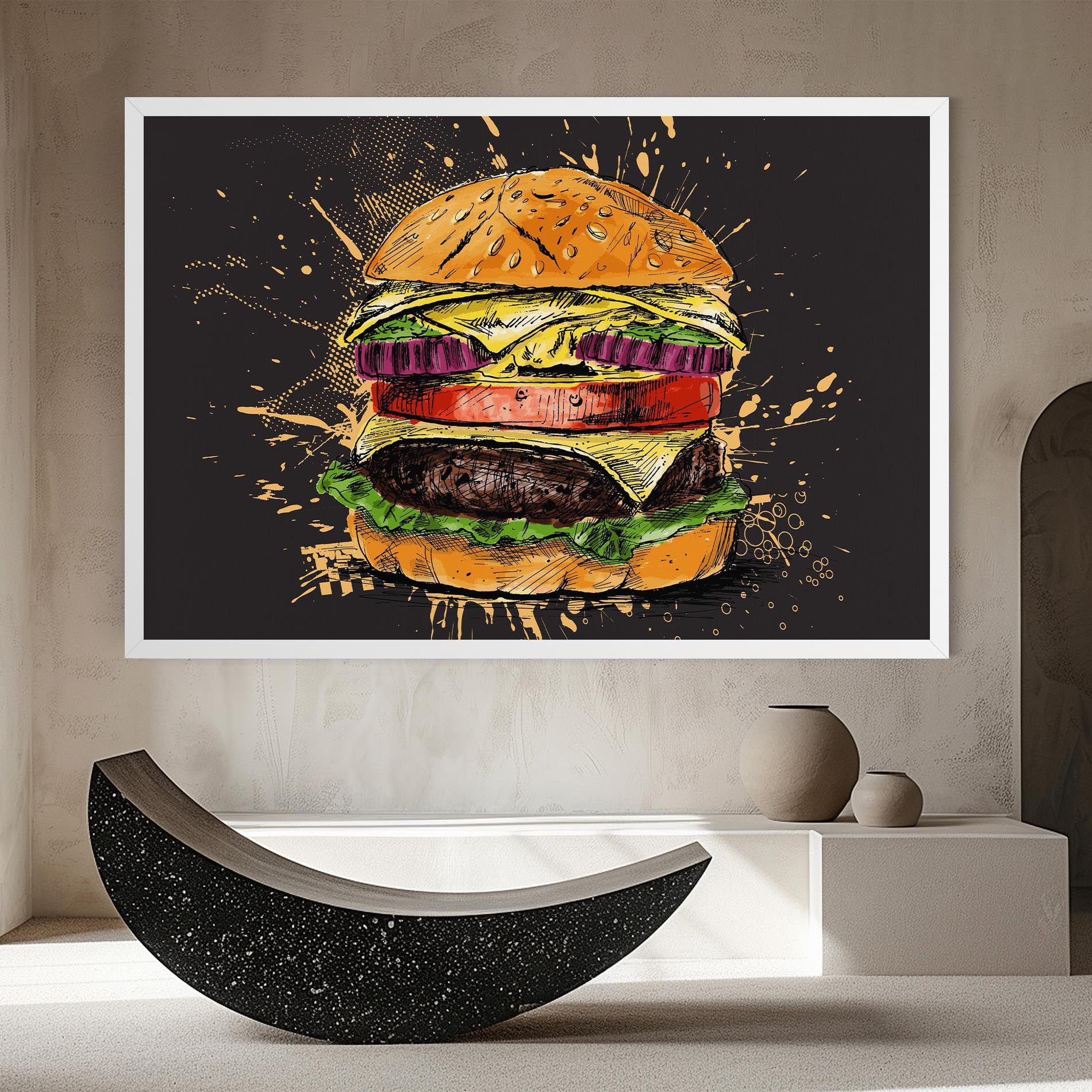 Burger Drawing mockup 8