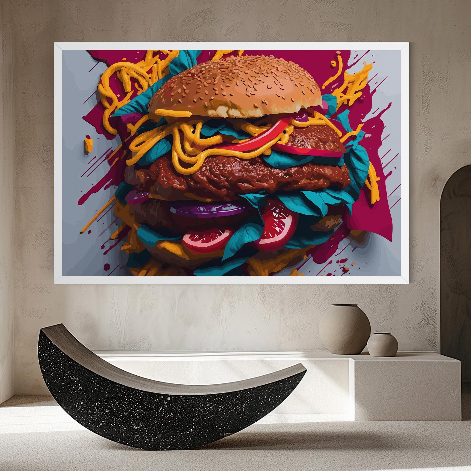 Tablou Canvas Crazy Burger mockup 8