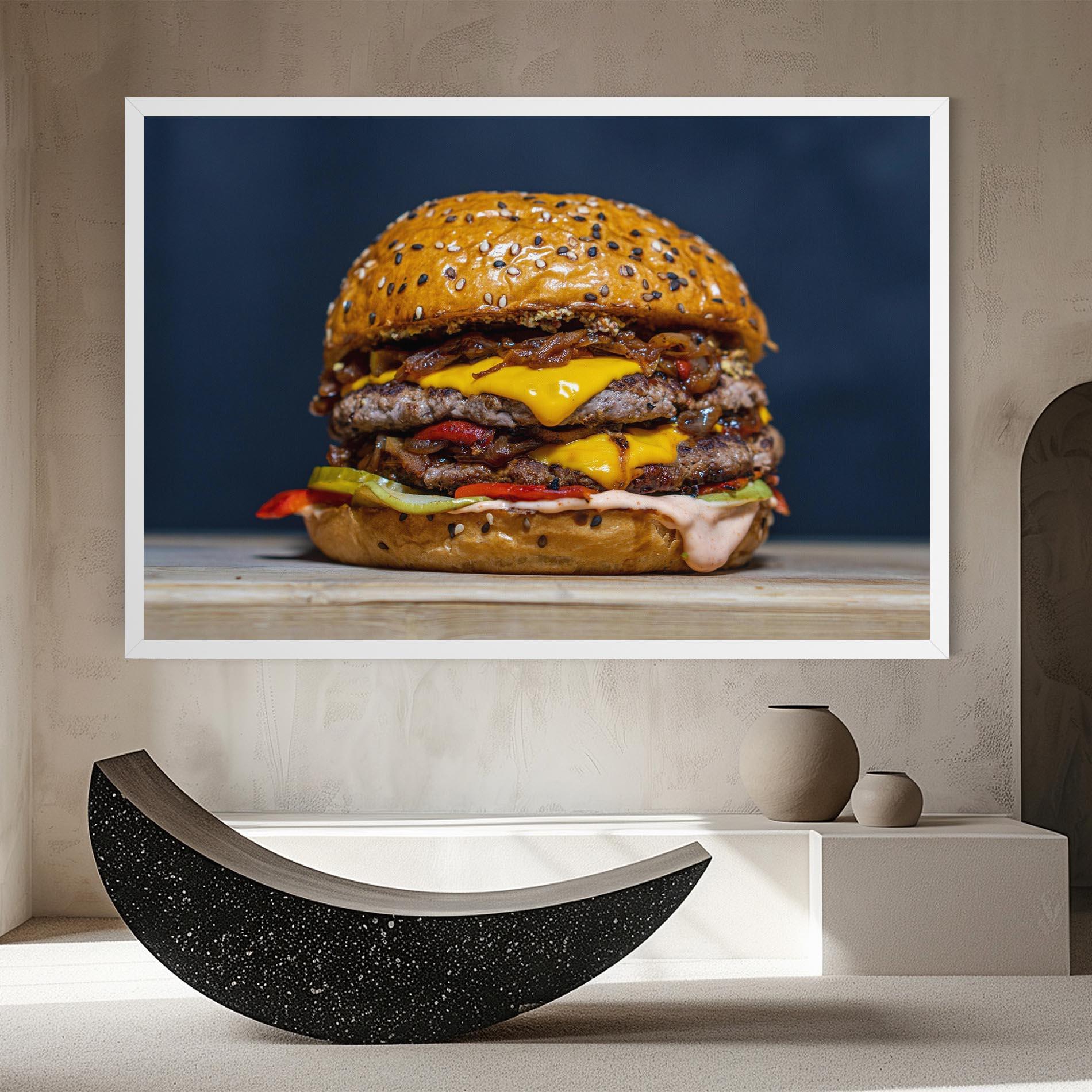 Tablou Canvas Tasty Hamburger mockup 8