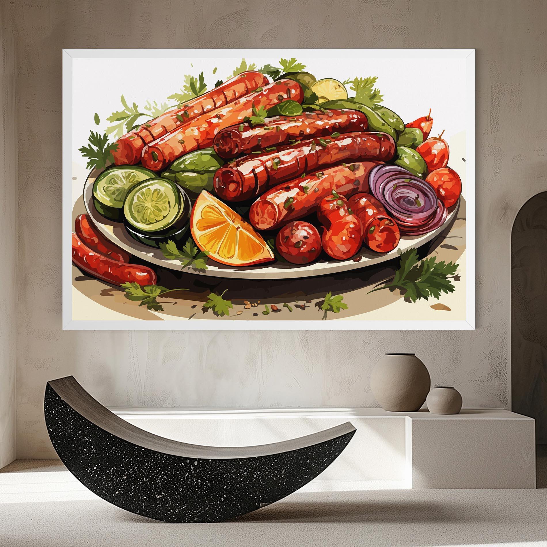 Tablou Canvas Tasty Sousages mockup 8