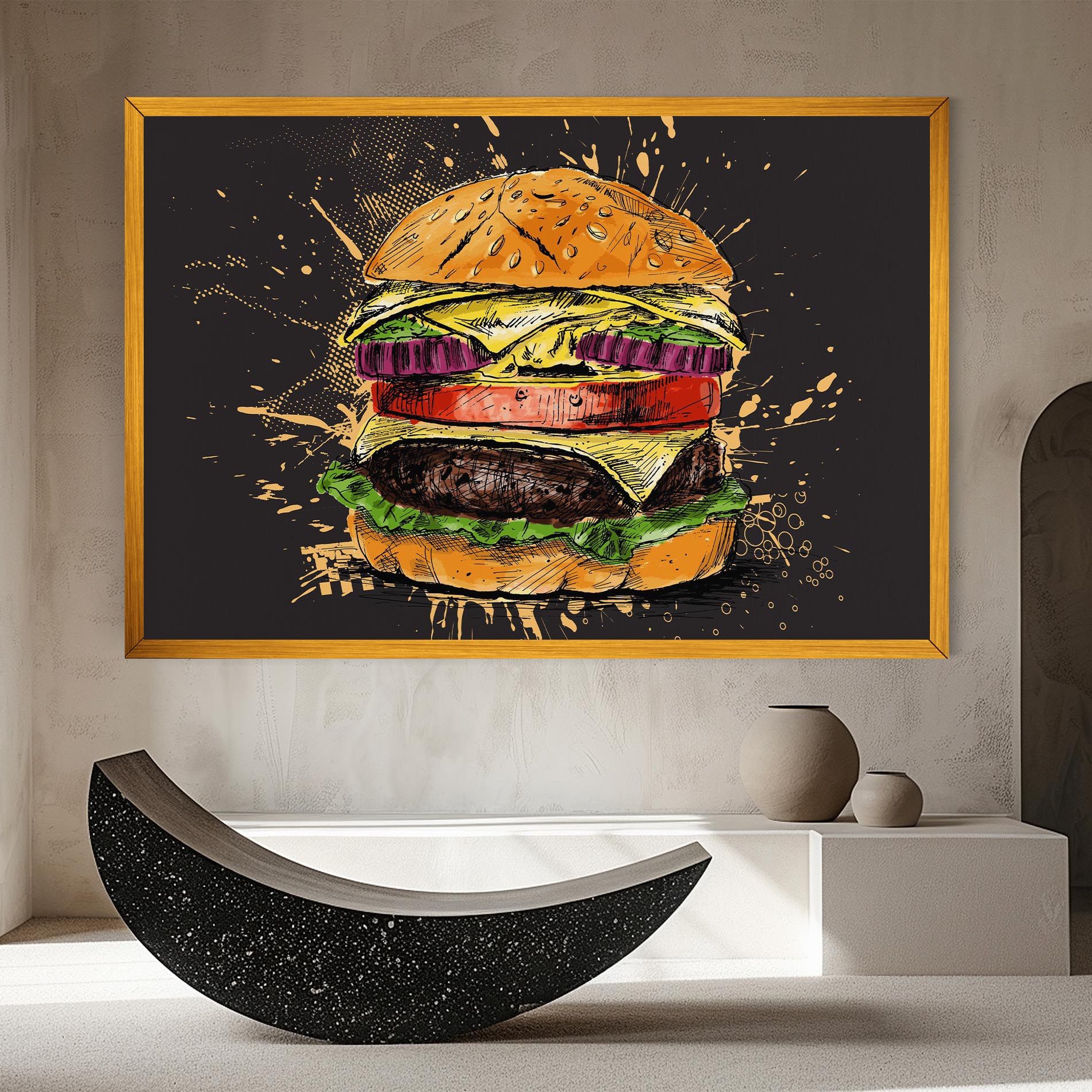 Burger Drawing mockup 8