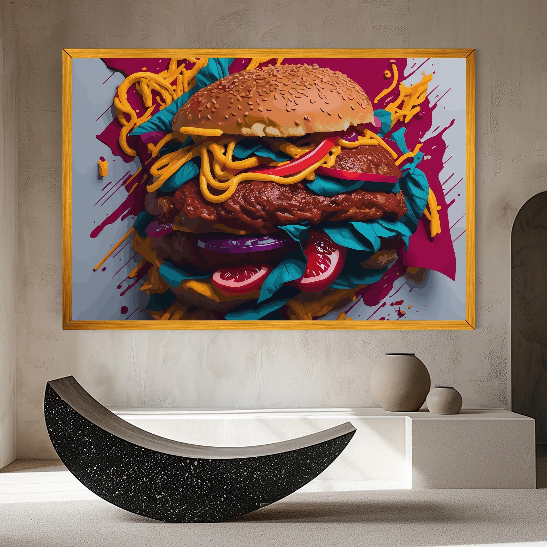 Tablou Canvas Crazy Burger mockup 8