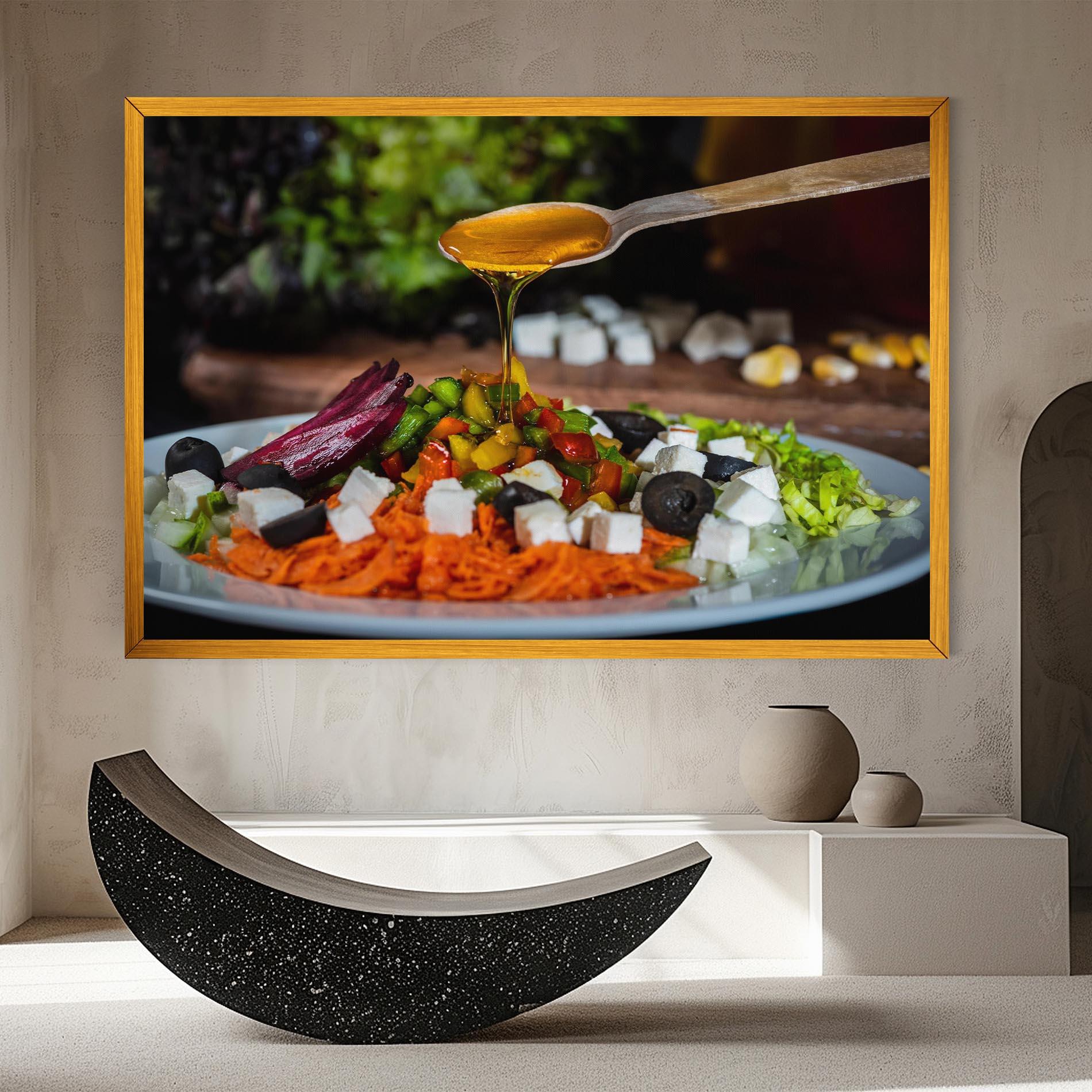 Tablou Canvas Honey Over Food mockup 8