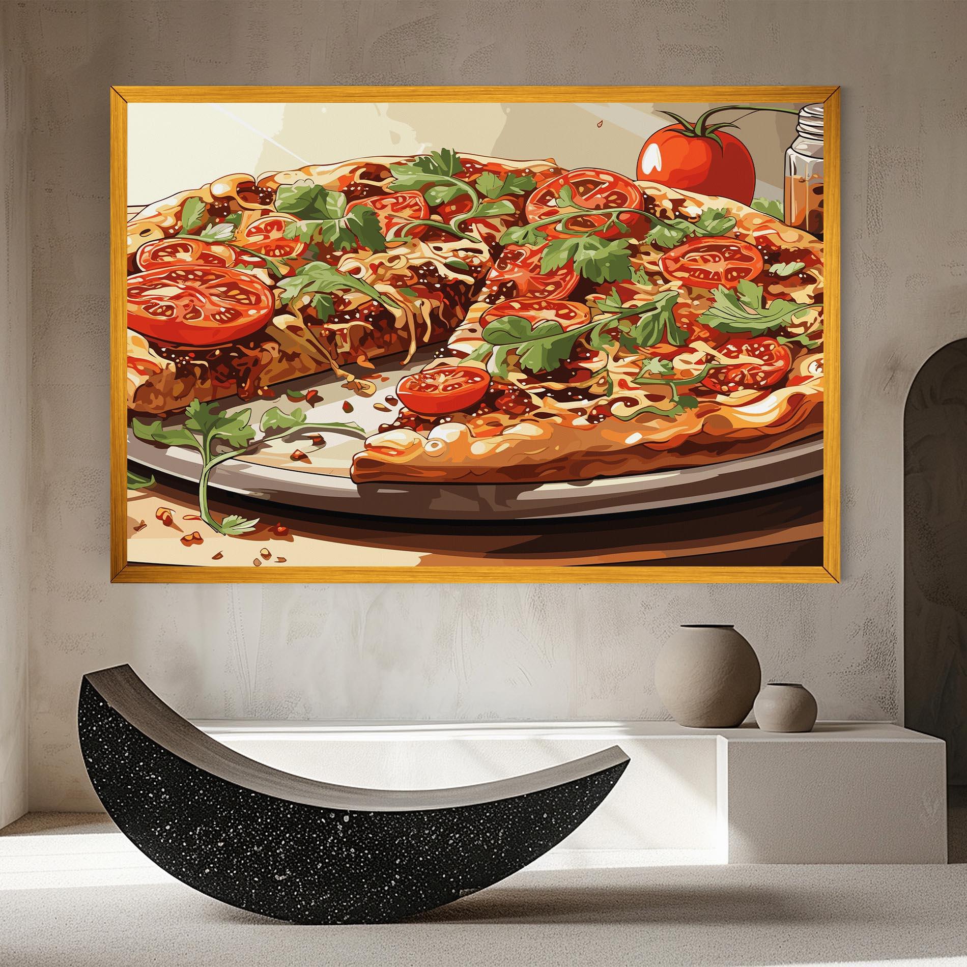 Tablou Canvas Pizza View mockup 8