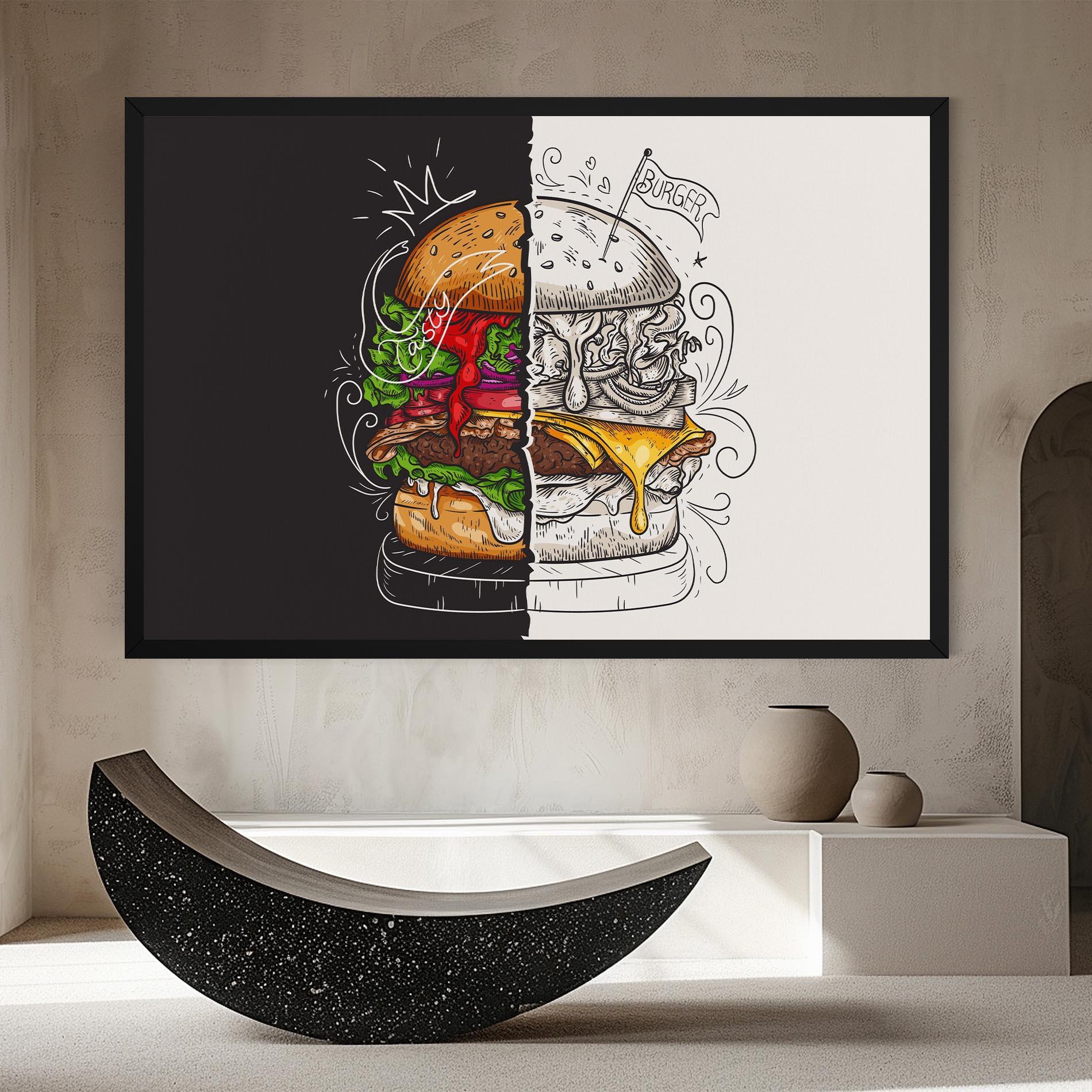 Tablou Canvas Burger Art mockup 8
