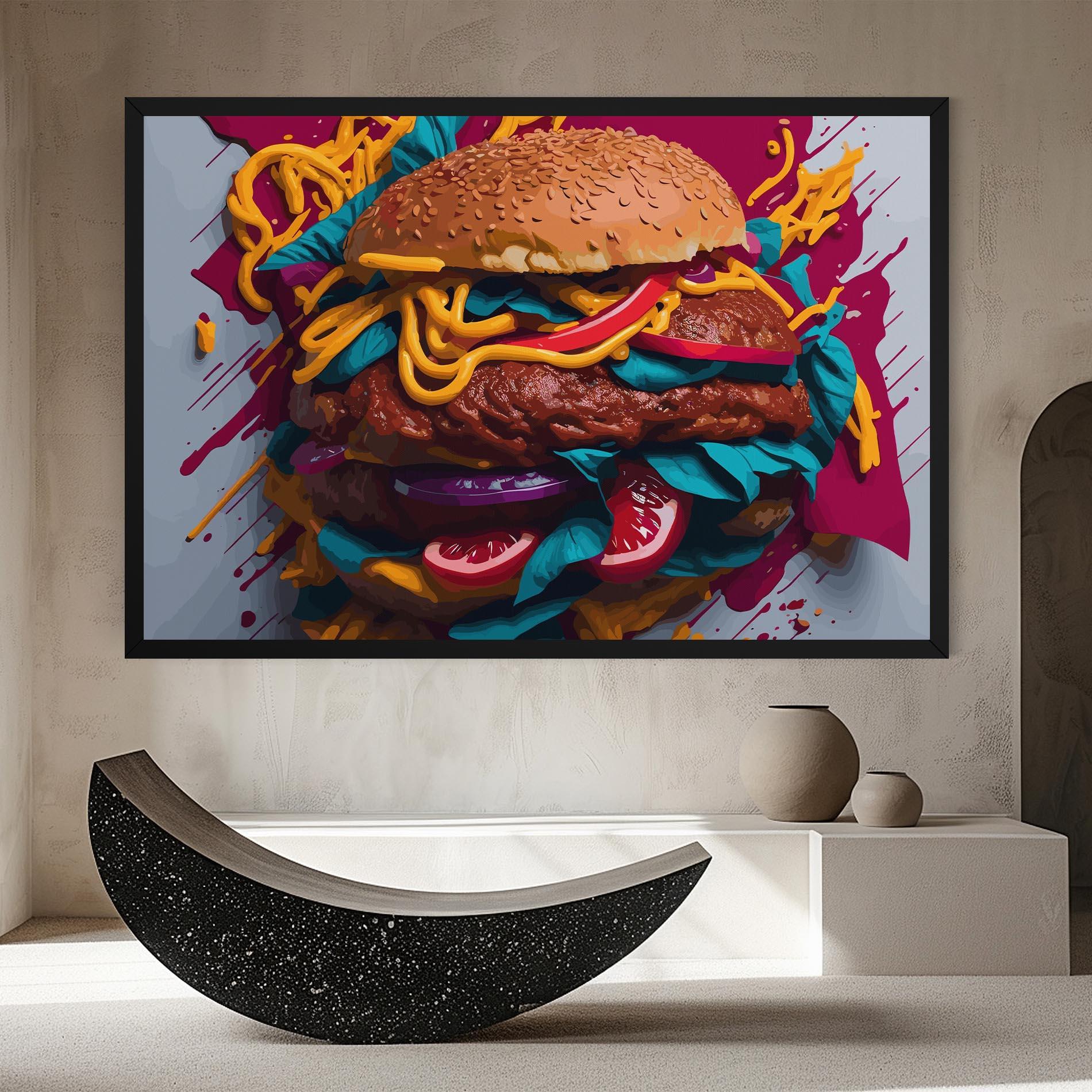 Tablou Canvas Crazy Burger mockup 8