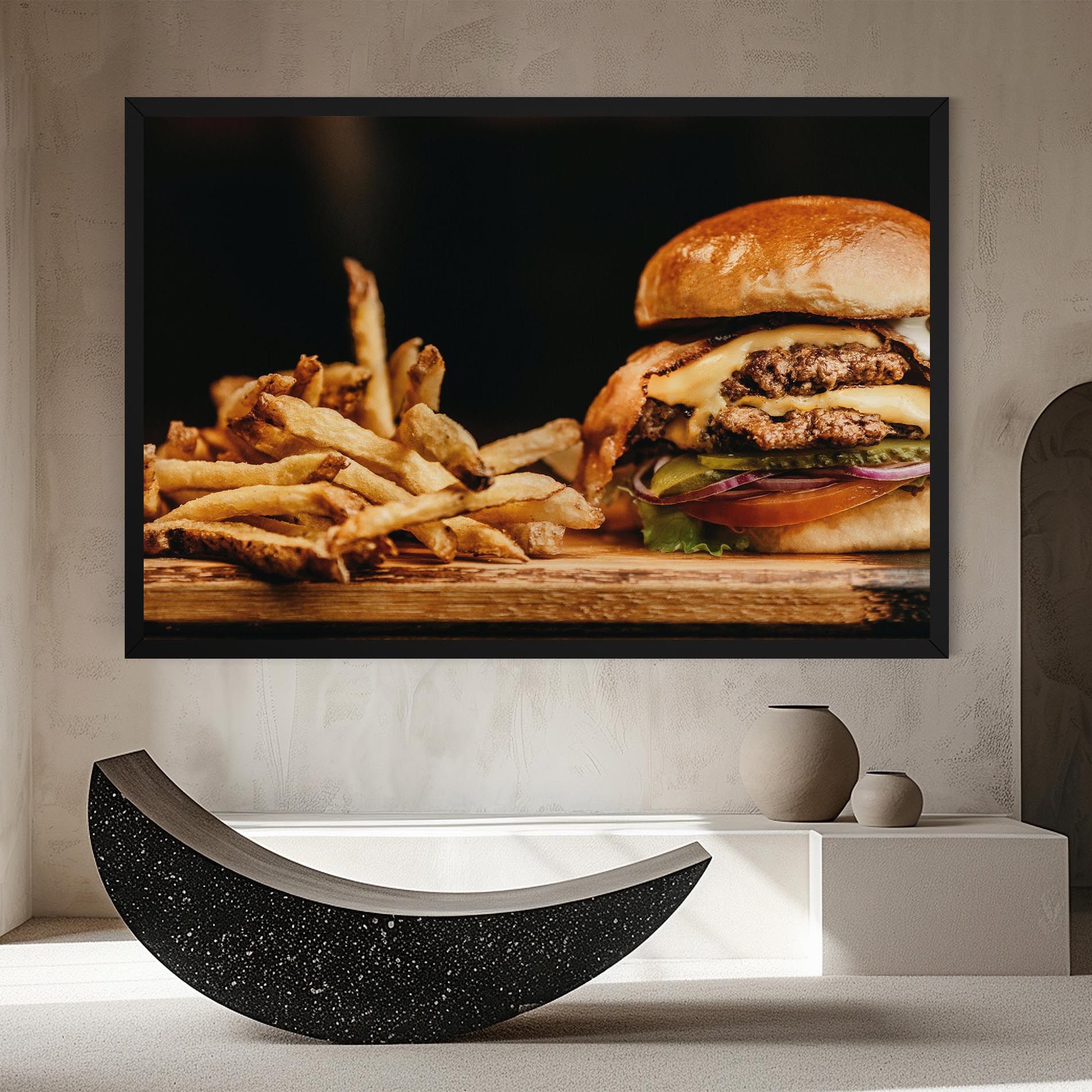Hamburger With Fries mockup 8