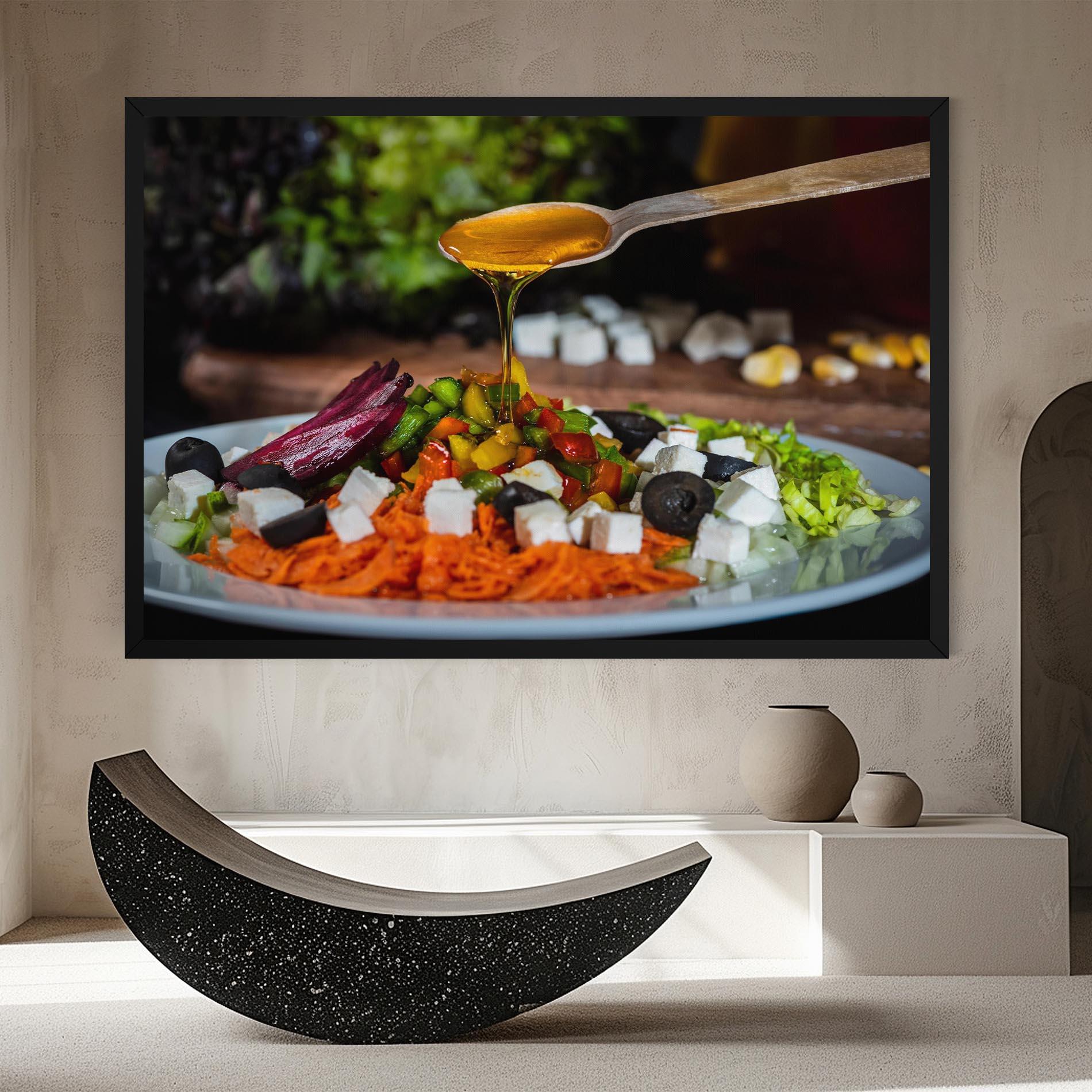 Tablou Canvas Honey Over Food mockup 8