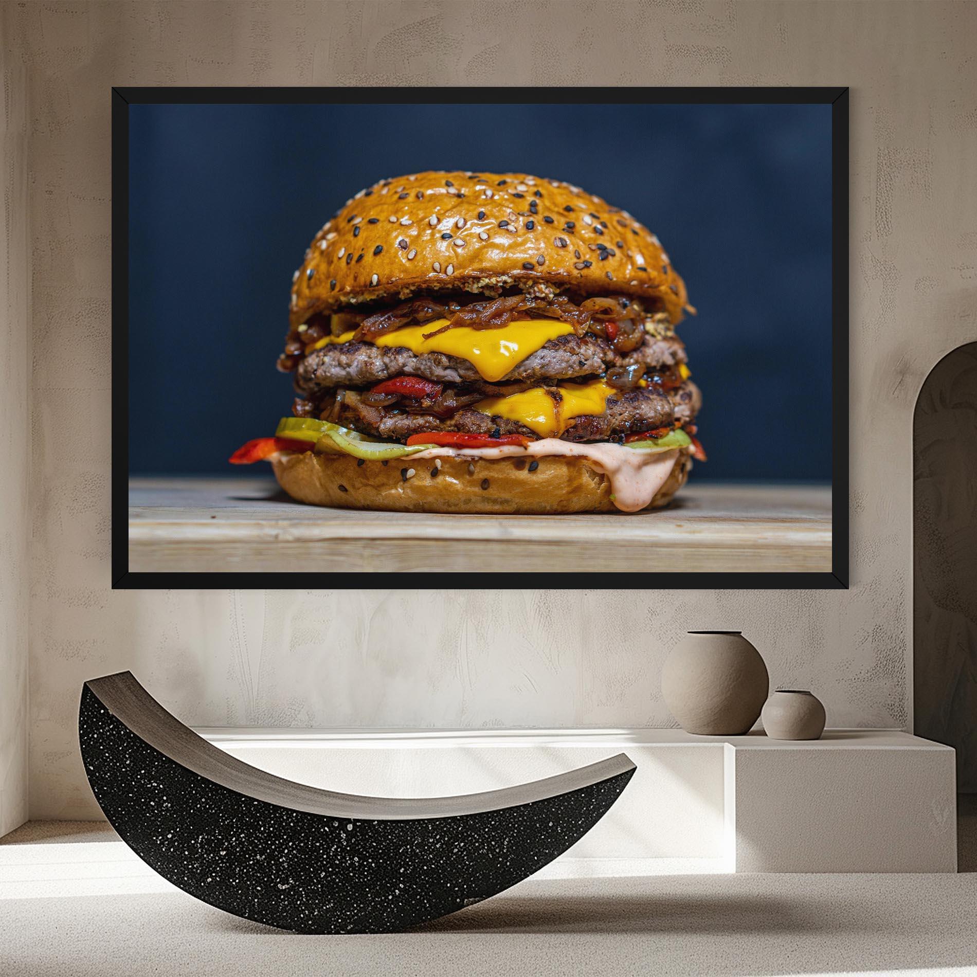 Tablou Canvas Tasty Hamburger mockup 8