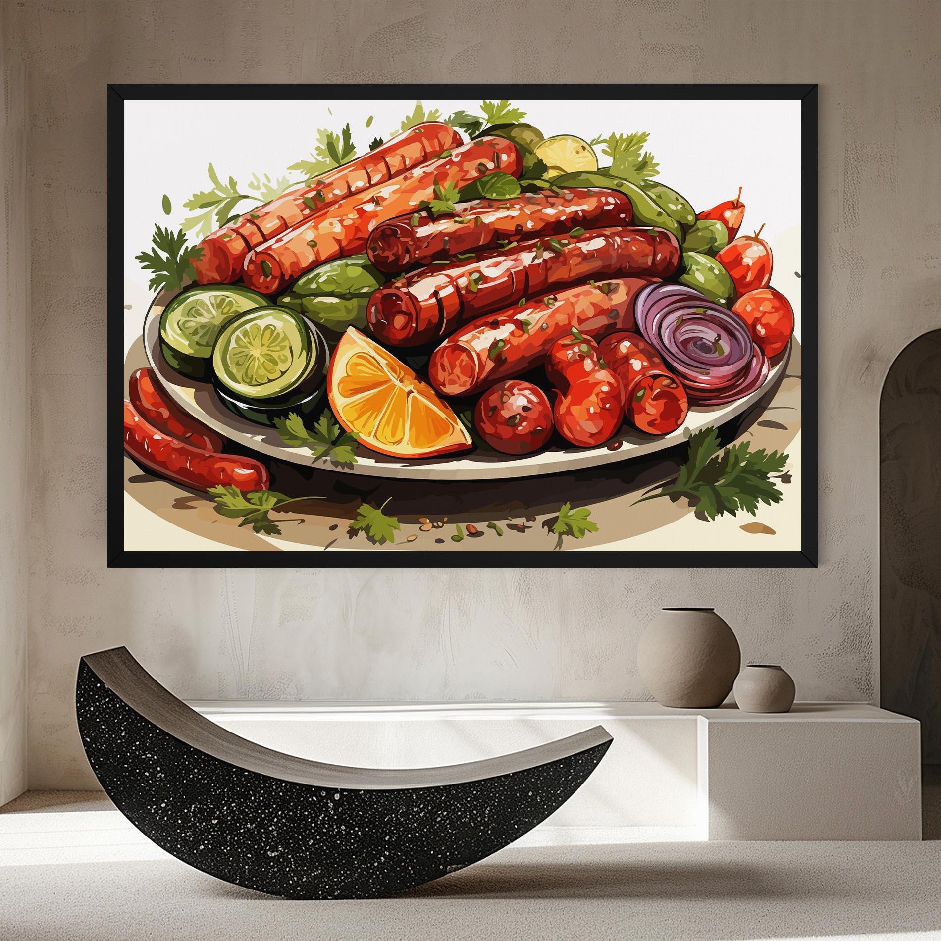 Tablou Canvas Tasty Sousages mockup 8