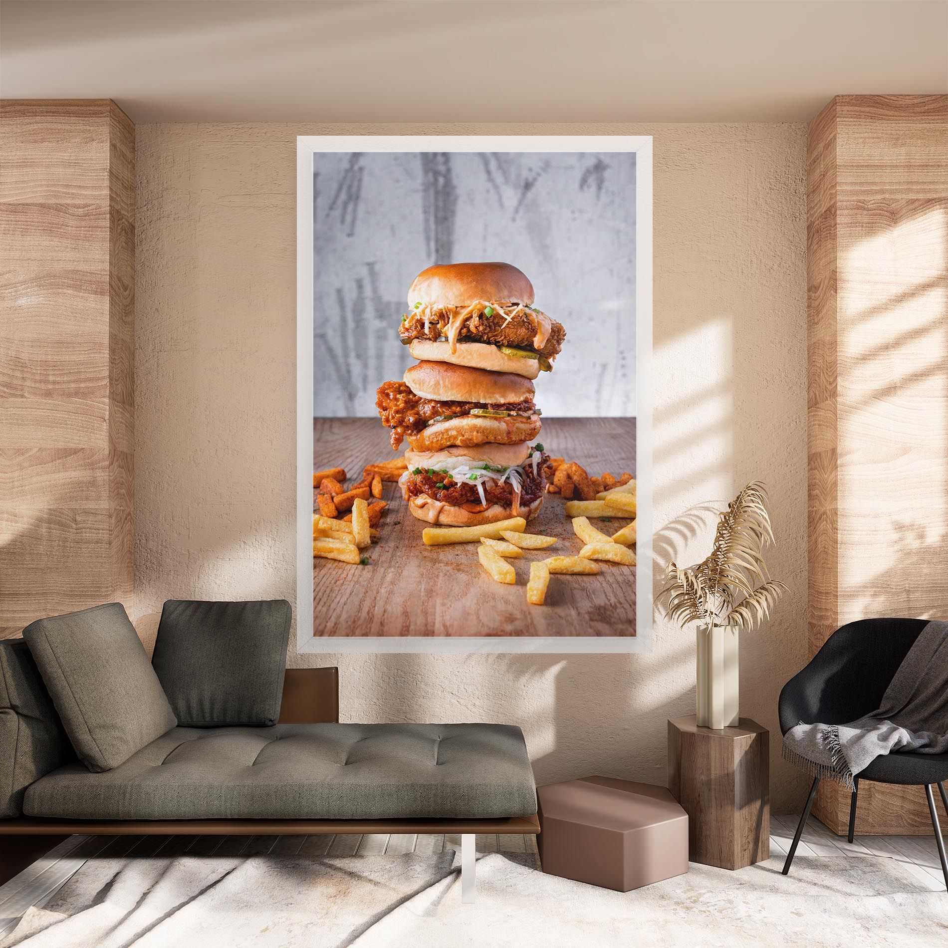 Triple Hamburger mockup 8