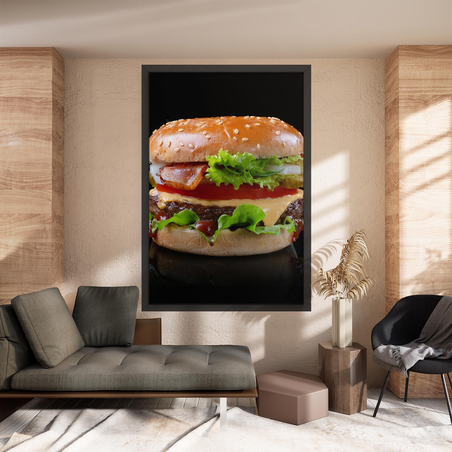 Tablou Canvas Yumm Hamburger mockup 8