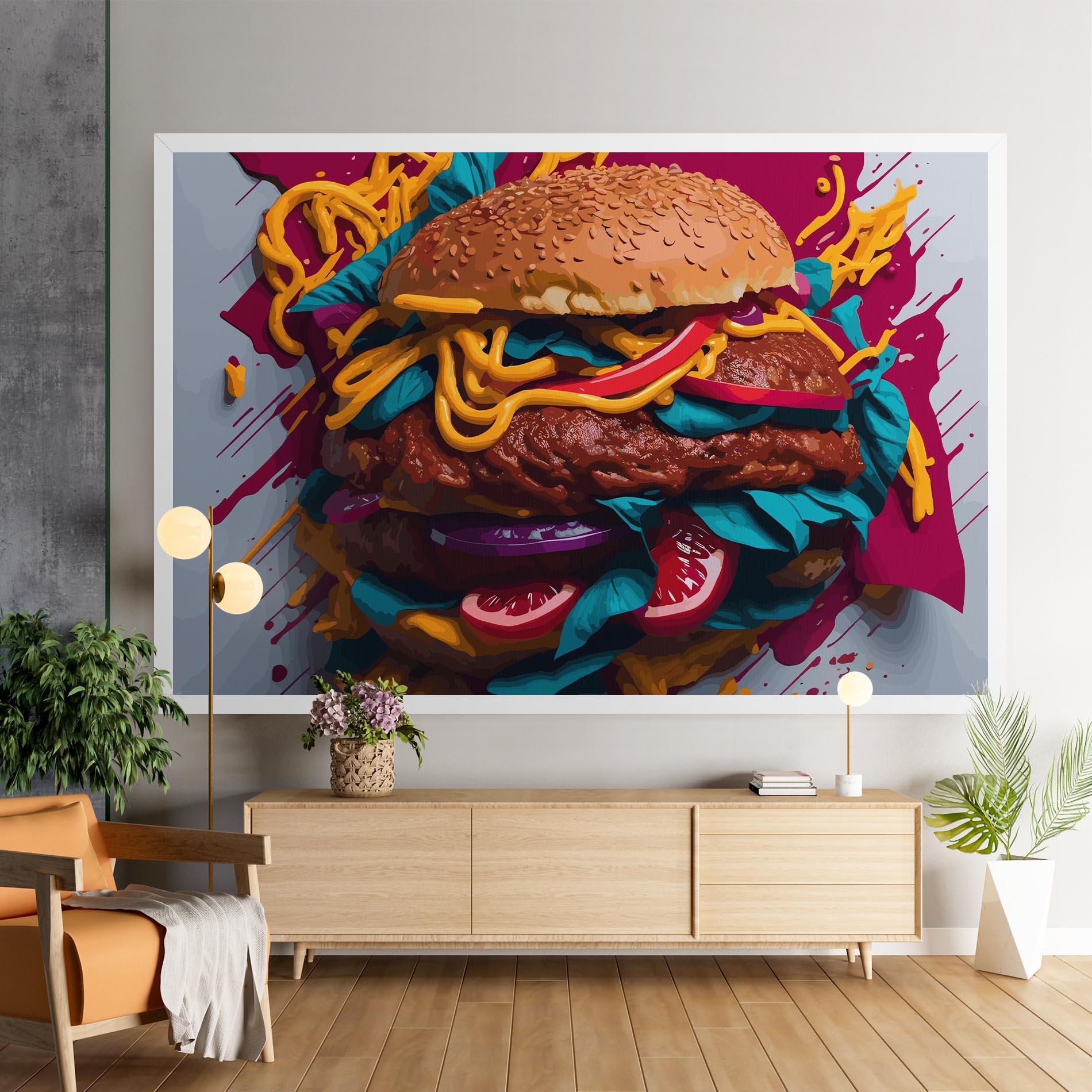 Tablou Canvas Crazy Burger mockup 9