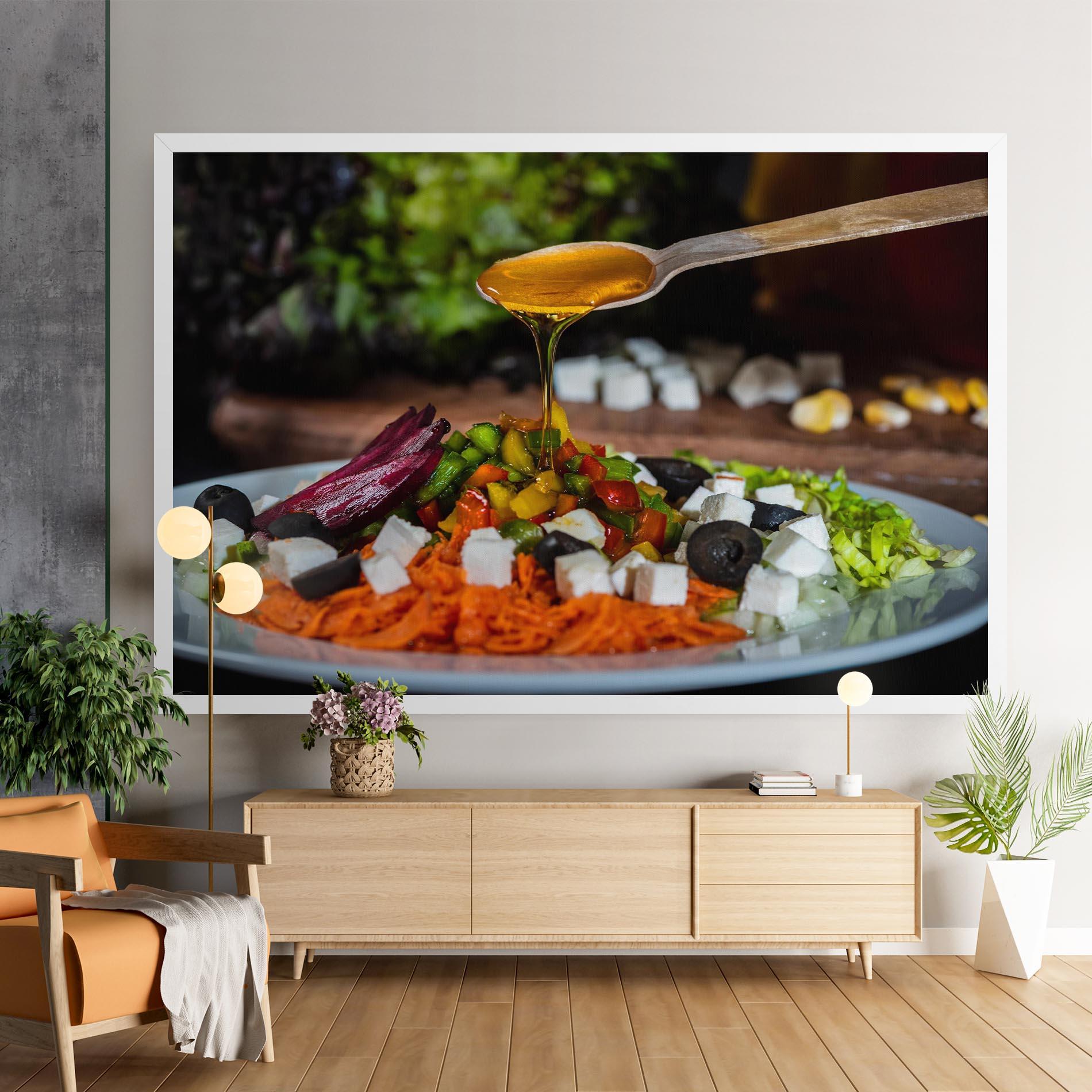 Tablou Canvas Honey Over Food mockup 9