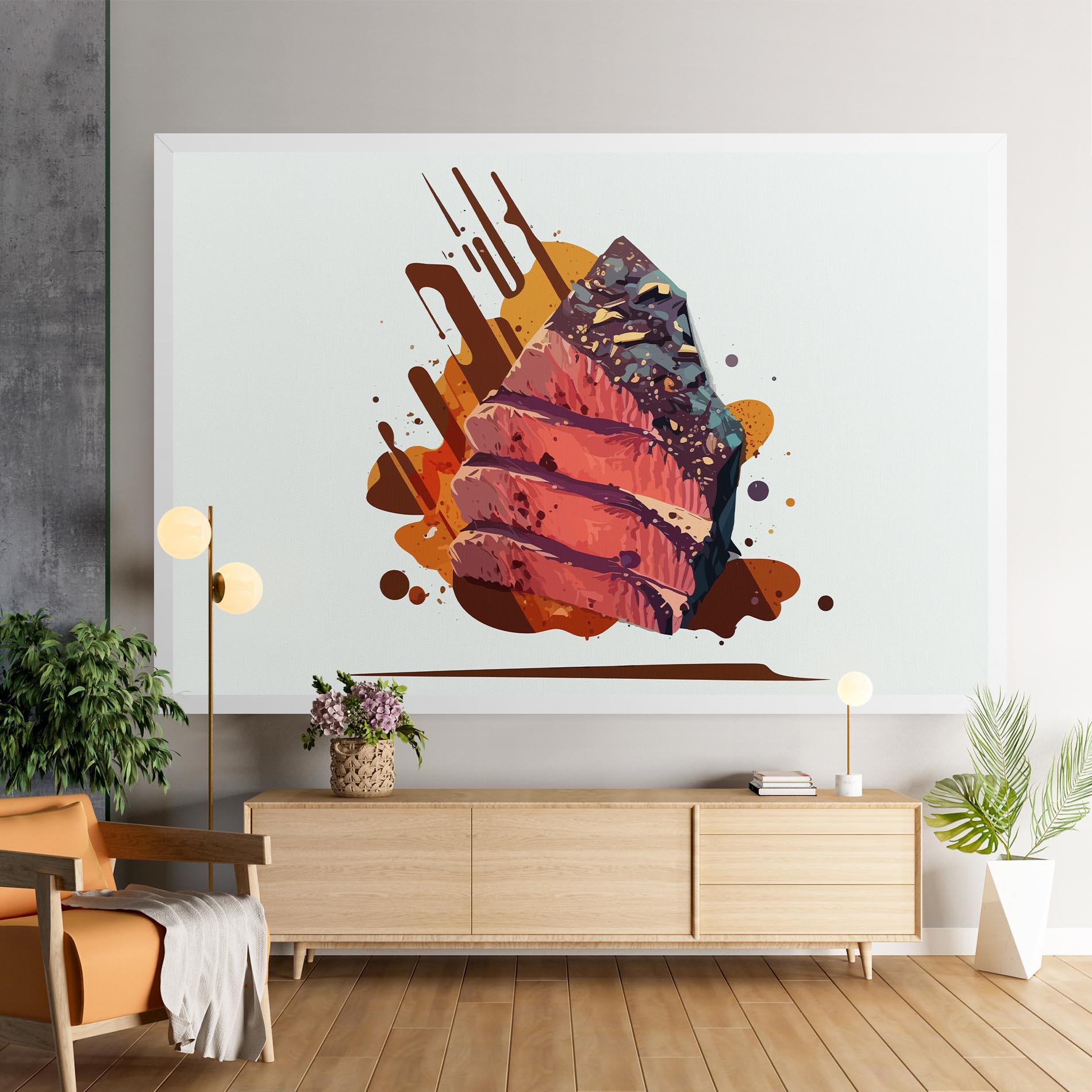 Tablou Canvas Meat Floating mockup 9