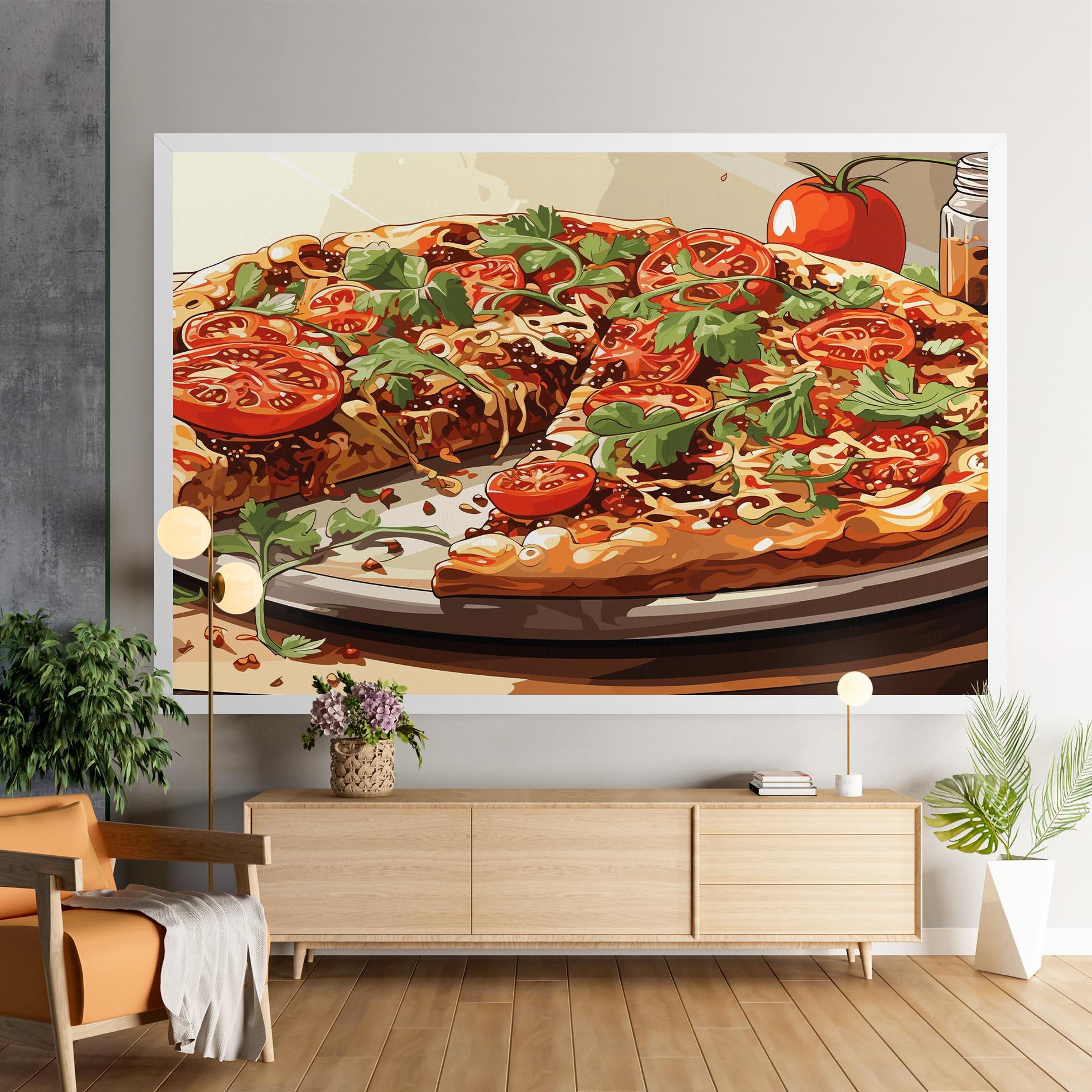 Tablou Canvas Pizza View mockup 9