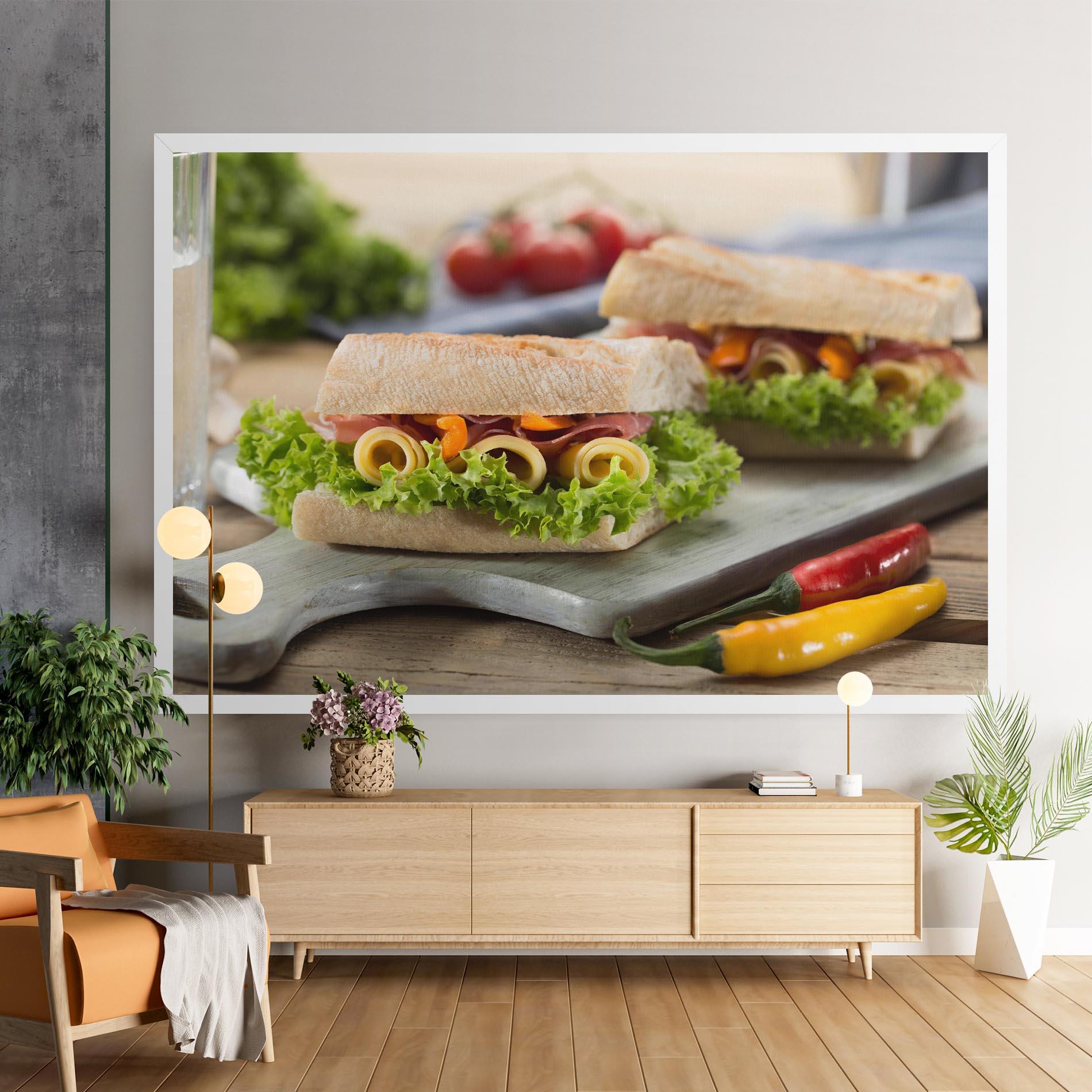 Tablou Canvas Yum Sandwich mockup 9