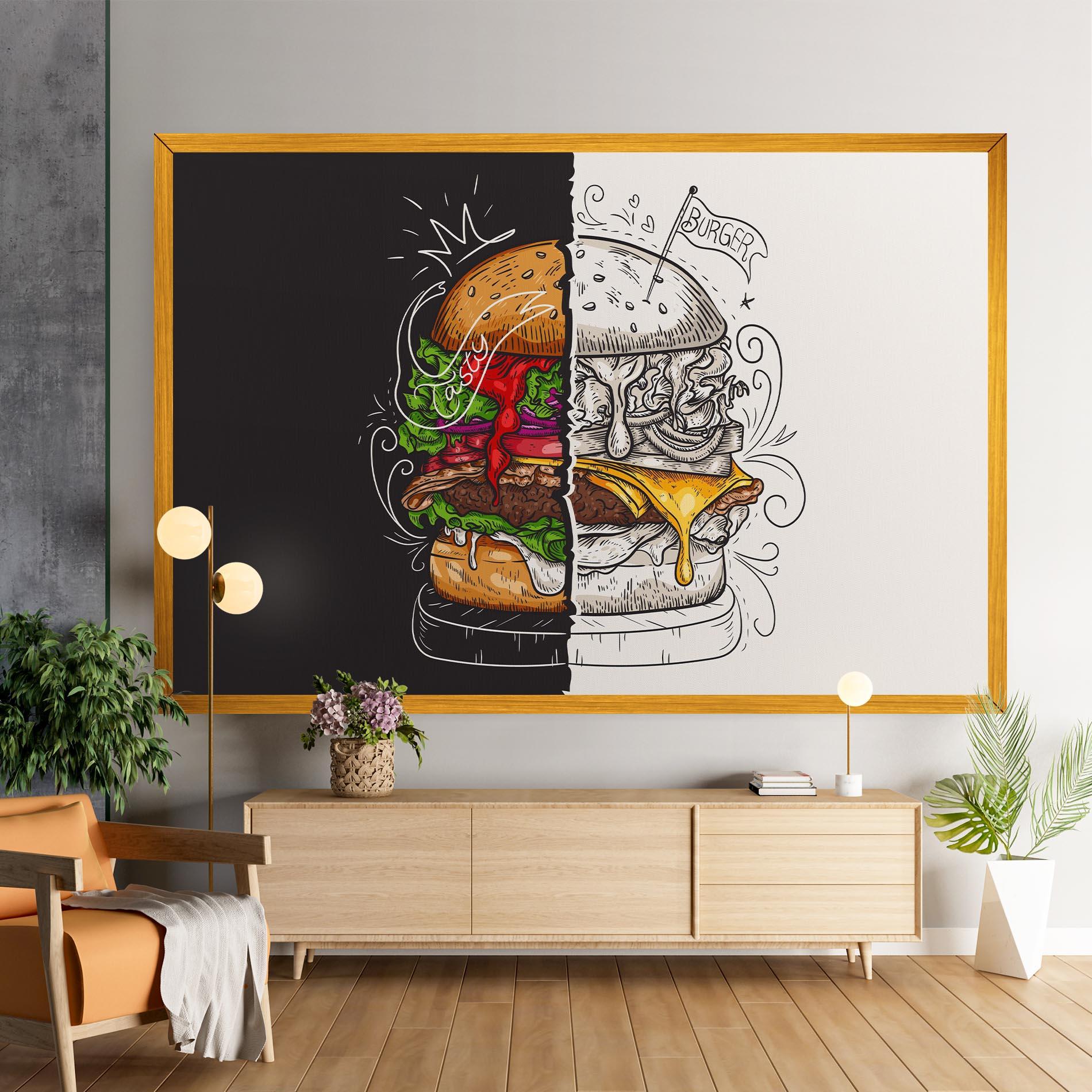 Tablou Canvas Burger Art mockup 9