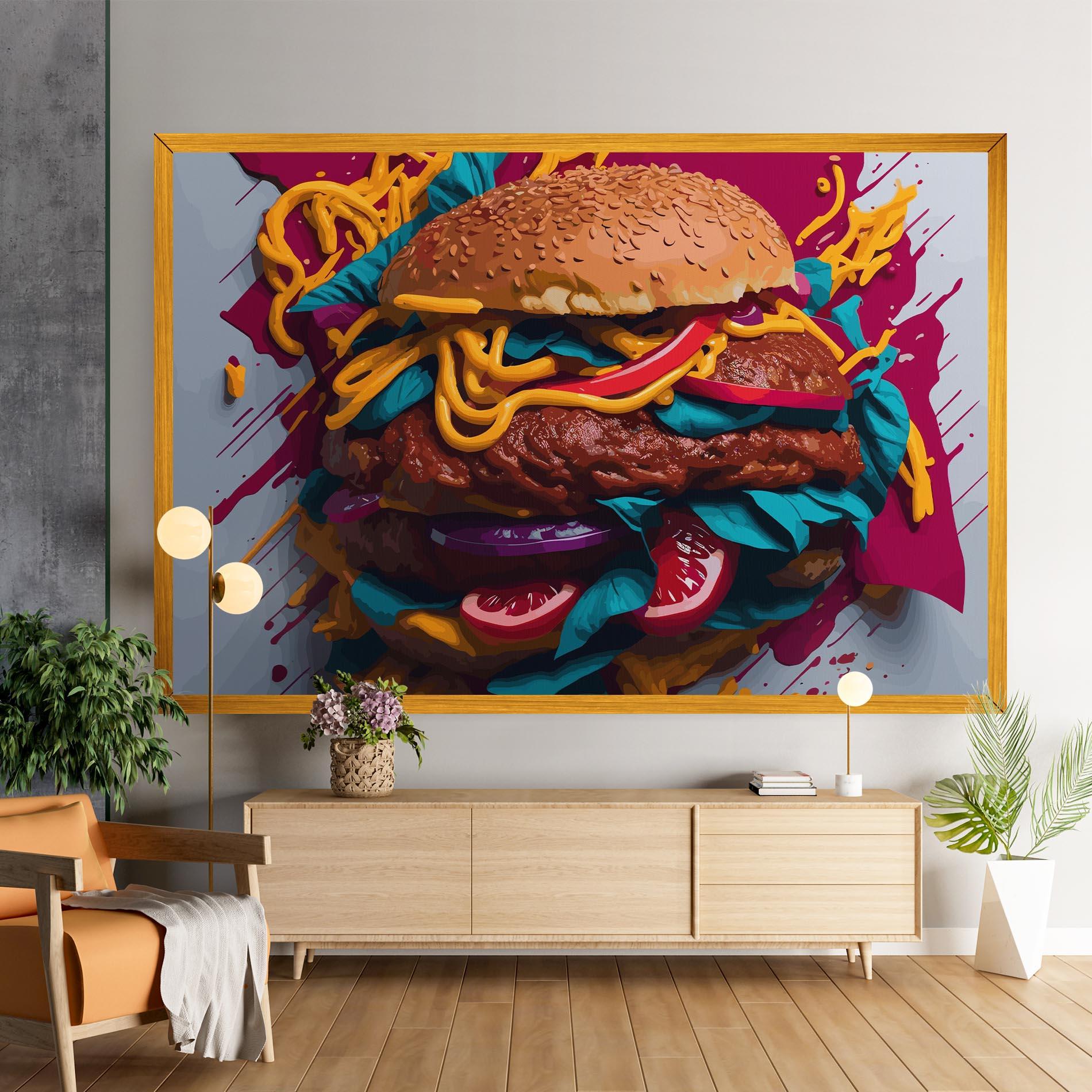 Tablou Canvas Crazy Burger mockup 9